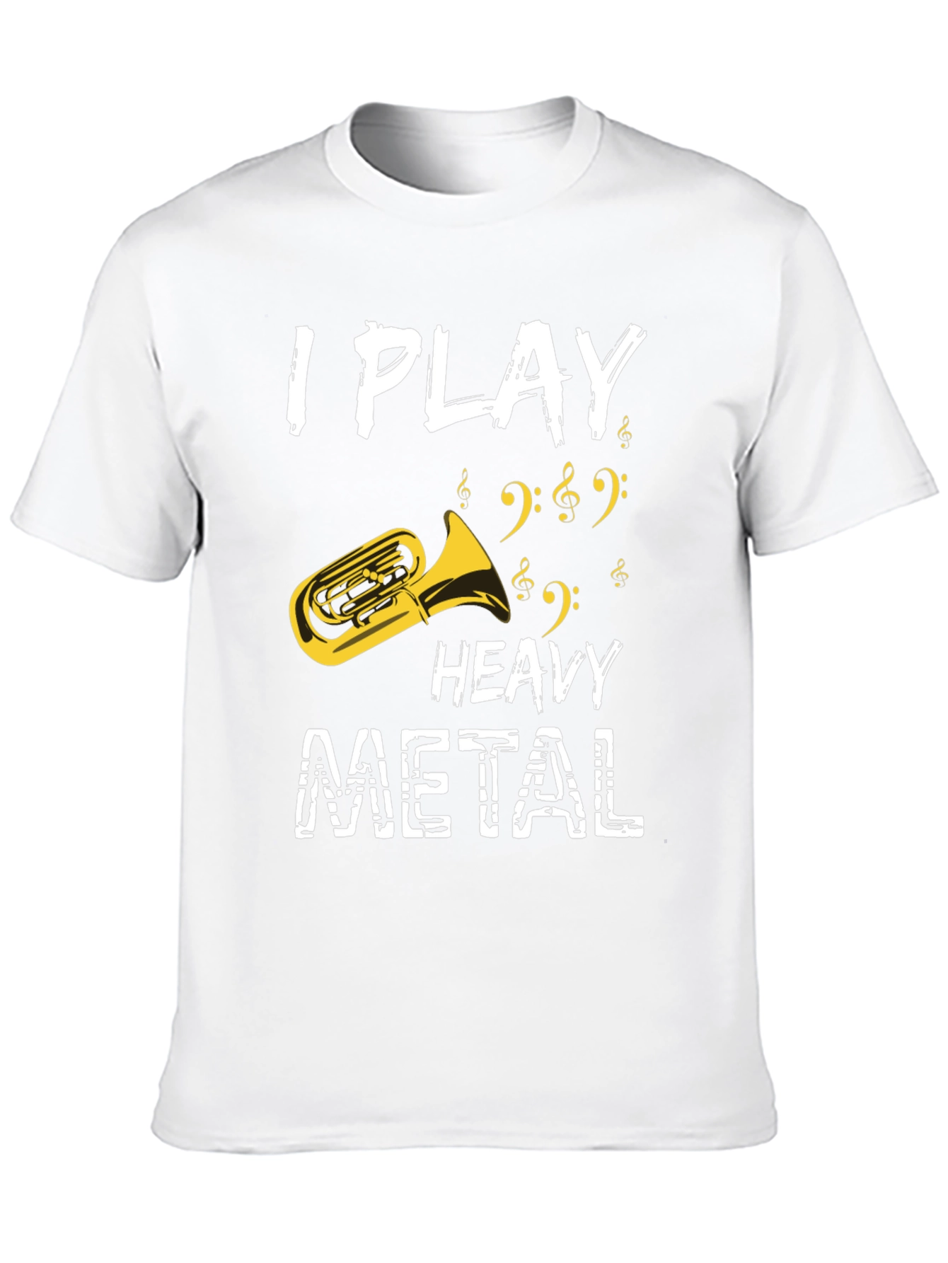 I Play Heavy Metal Tuba Musician Black T-Shirt