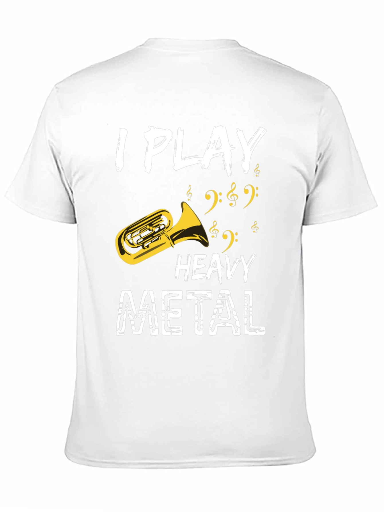 I Play Heavy Metal Tuba Musician Black T-Shirt