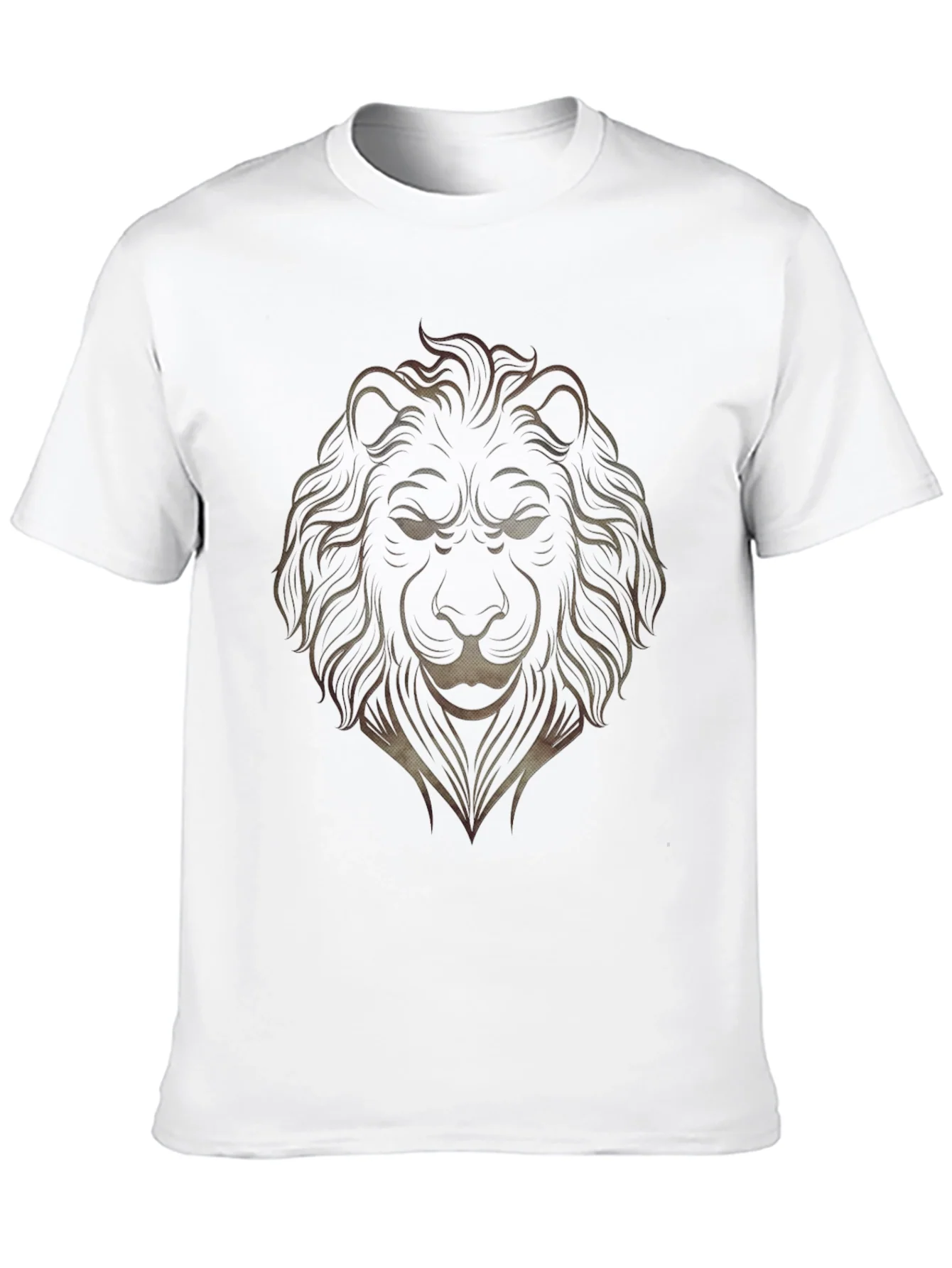 Lion Graphic Print Mens Black T-Shirt