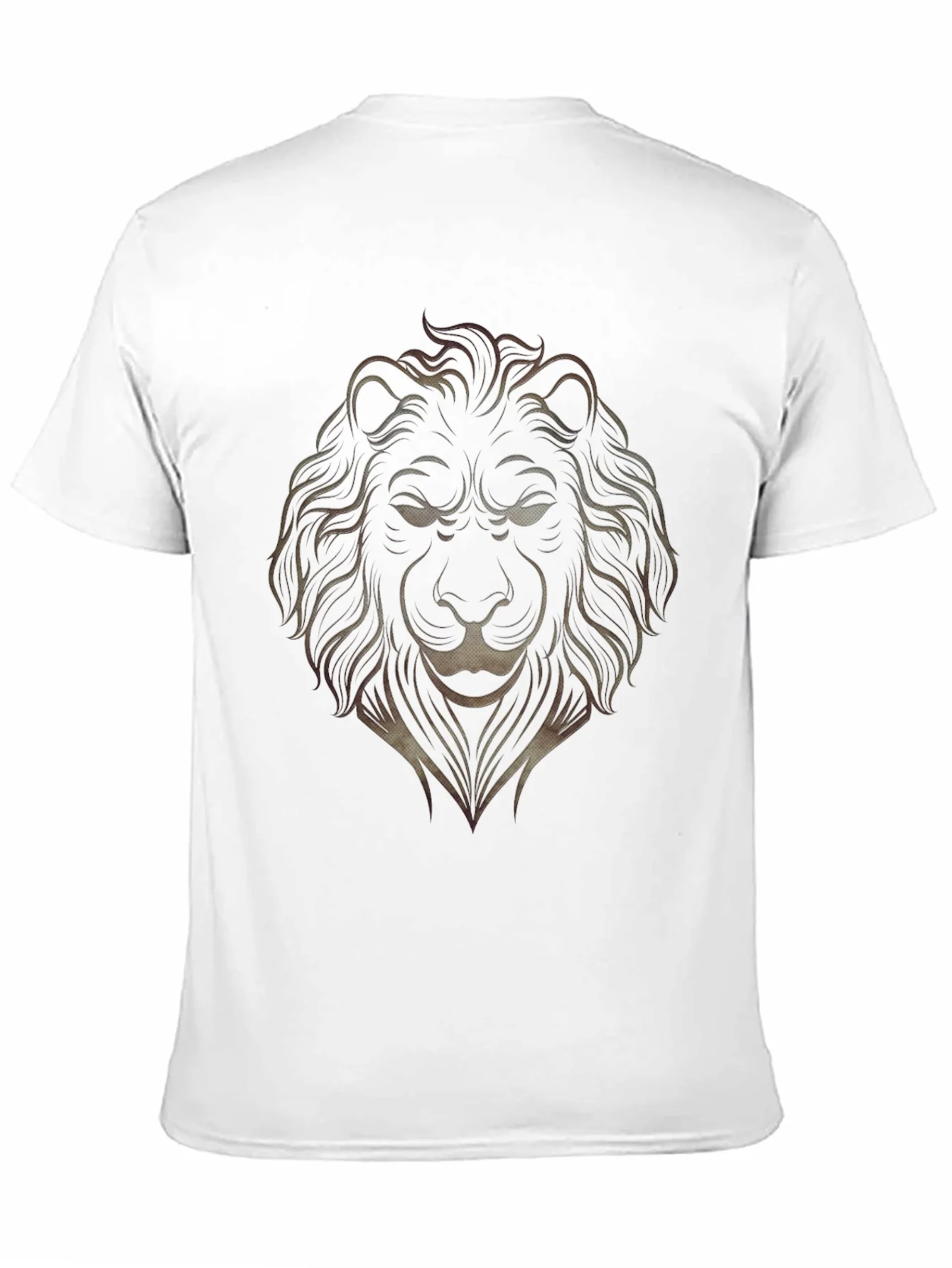 Lion Graphic Print Mens Black T-Shirt