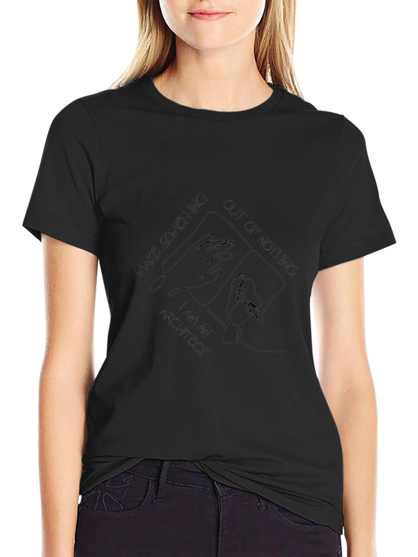 Architect Graphic Print T-Shirt - Design Drafting Creative