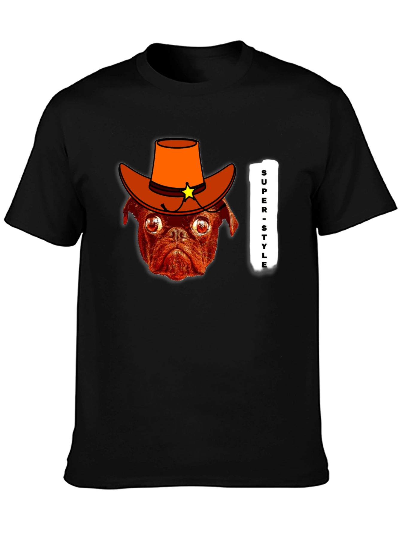 Pug Cowboy T-Shirt - Super Style