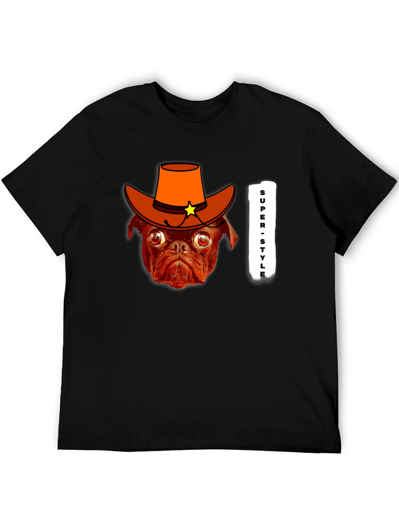 Pug Cowboy T-Shirt - Super Style