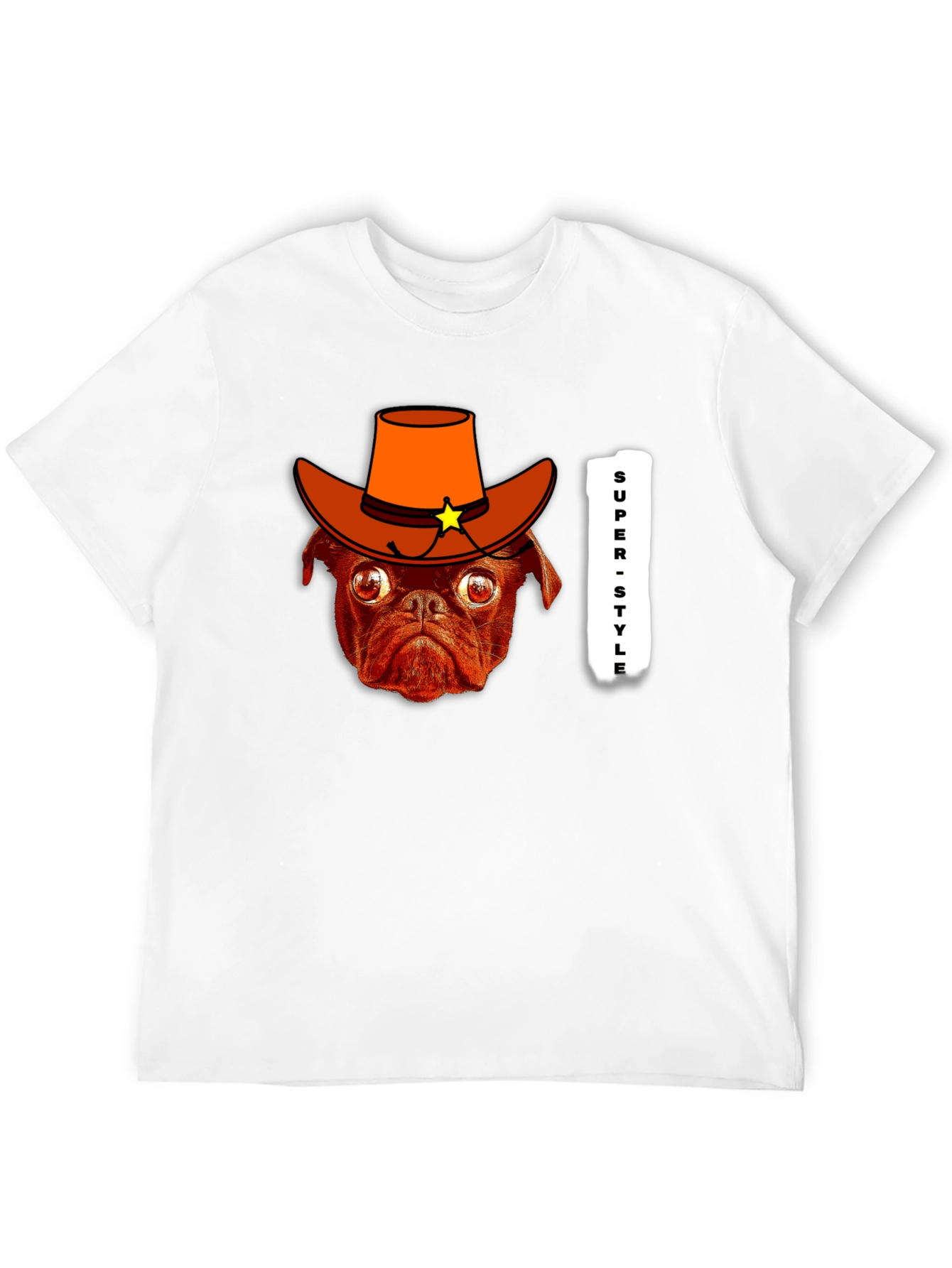 Pug Cowboy T-Shirt - Super Style