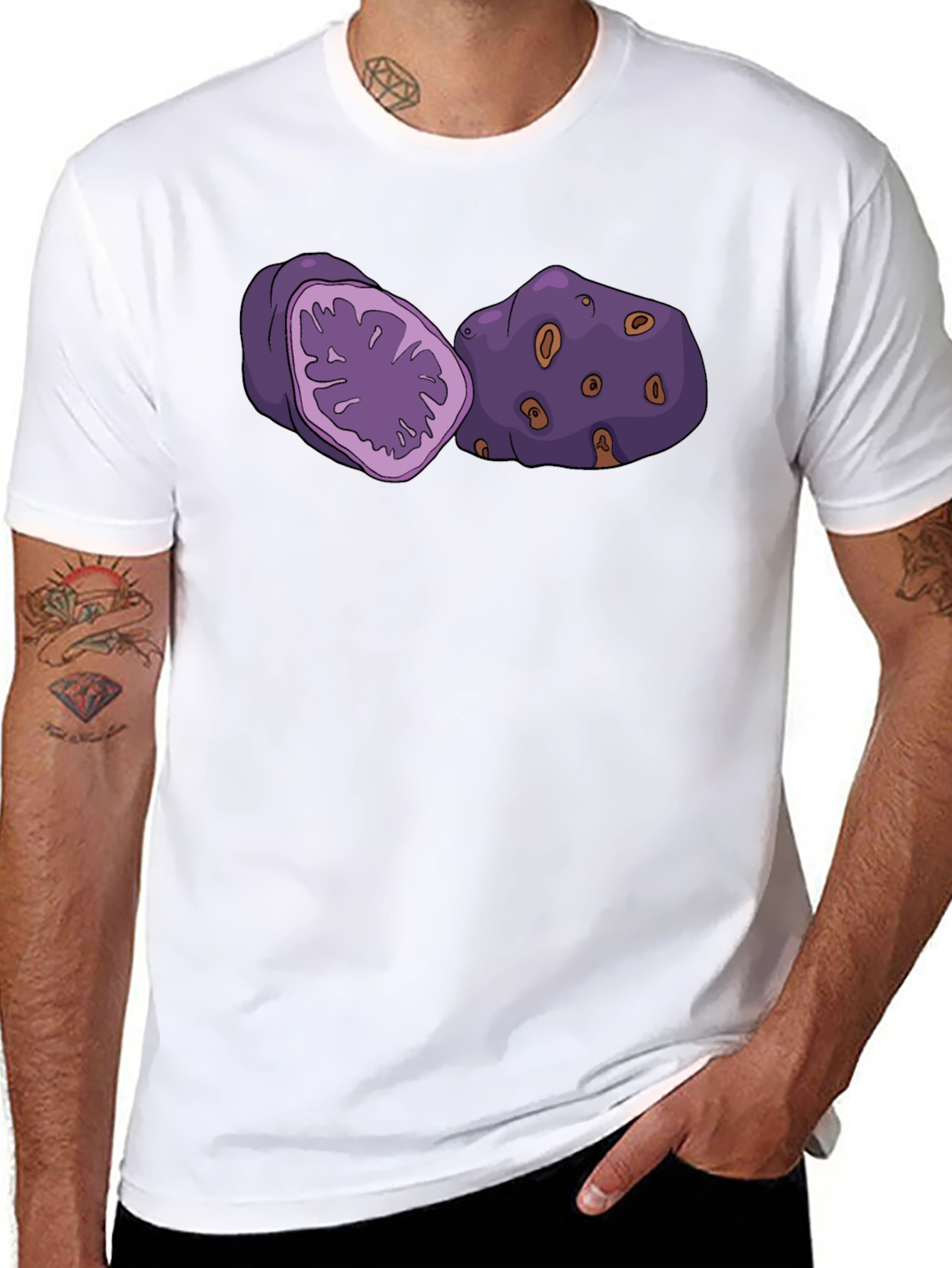 Purple Yam Graphic Tee - Funny Potato Shirt