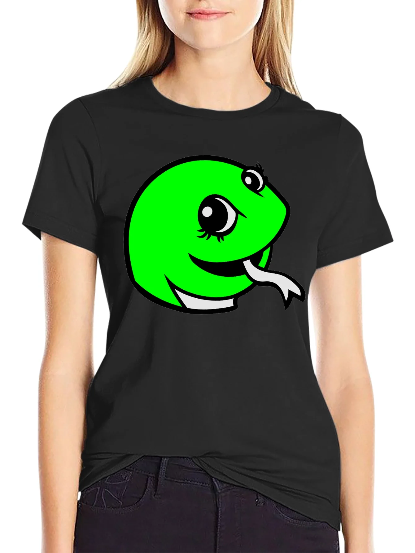 Snake Graphic Tee - Black Cotton T-Shirt