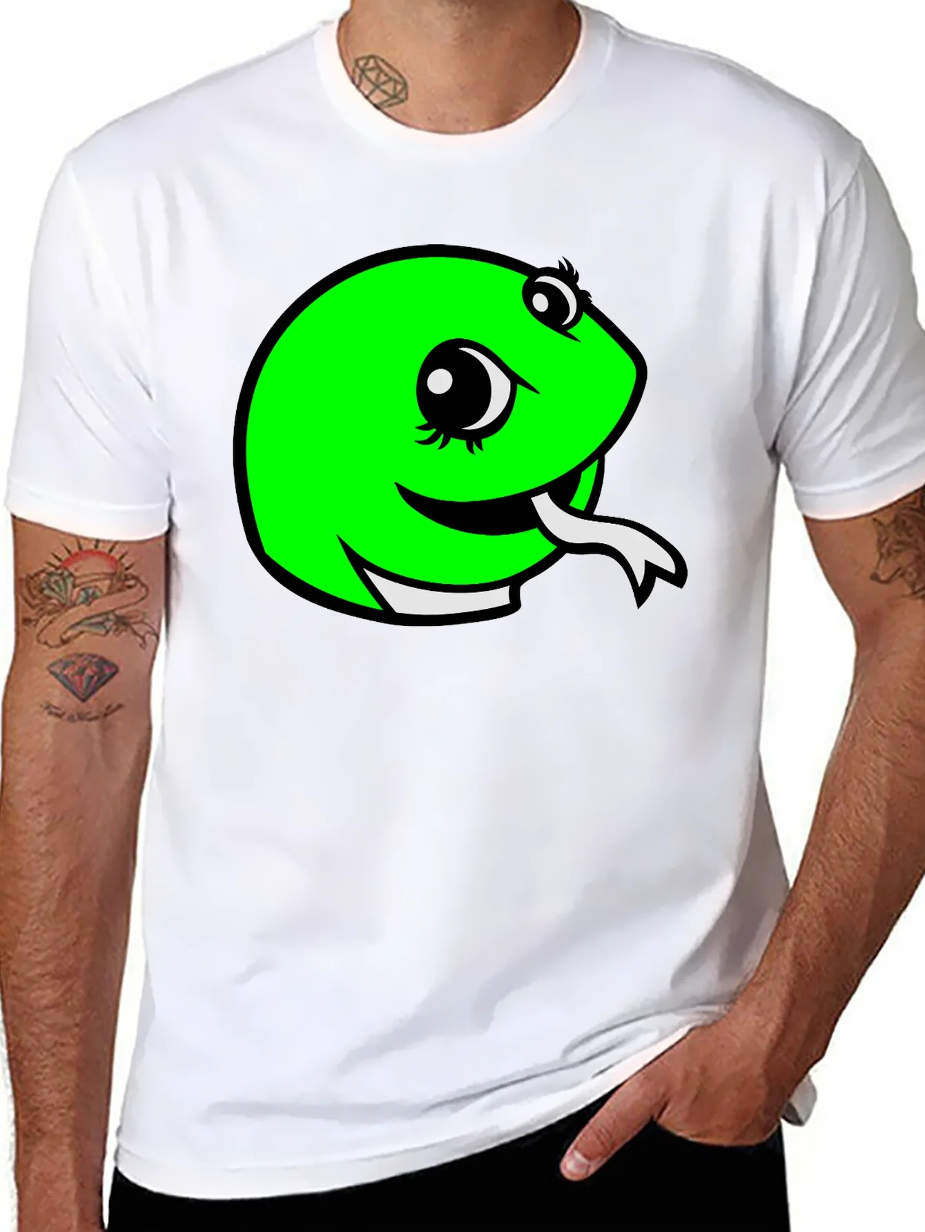 Snake Graphic Tee - Black Cotton T-Shirt