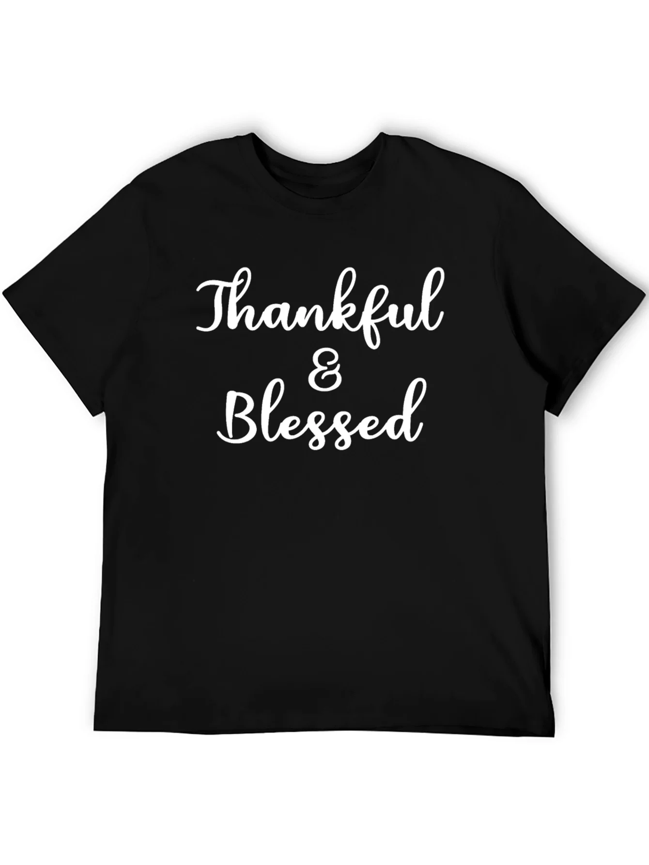 Thankful & Blessed Black T-Shirt