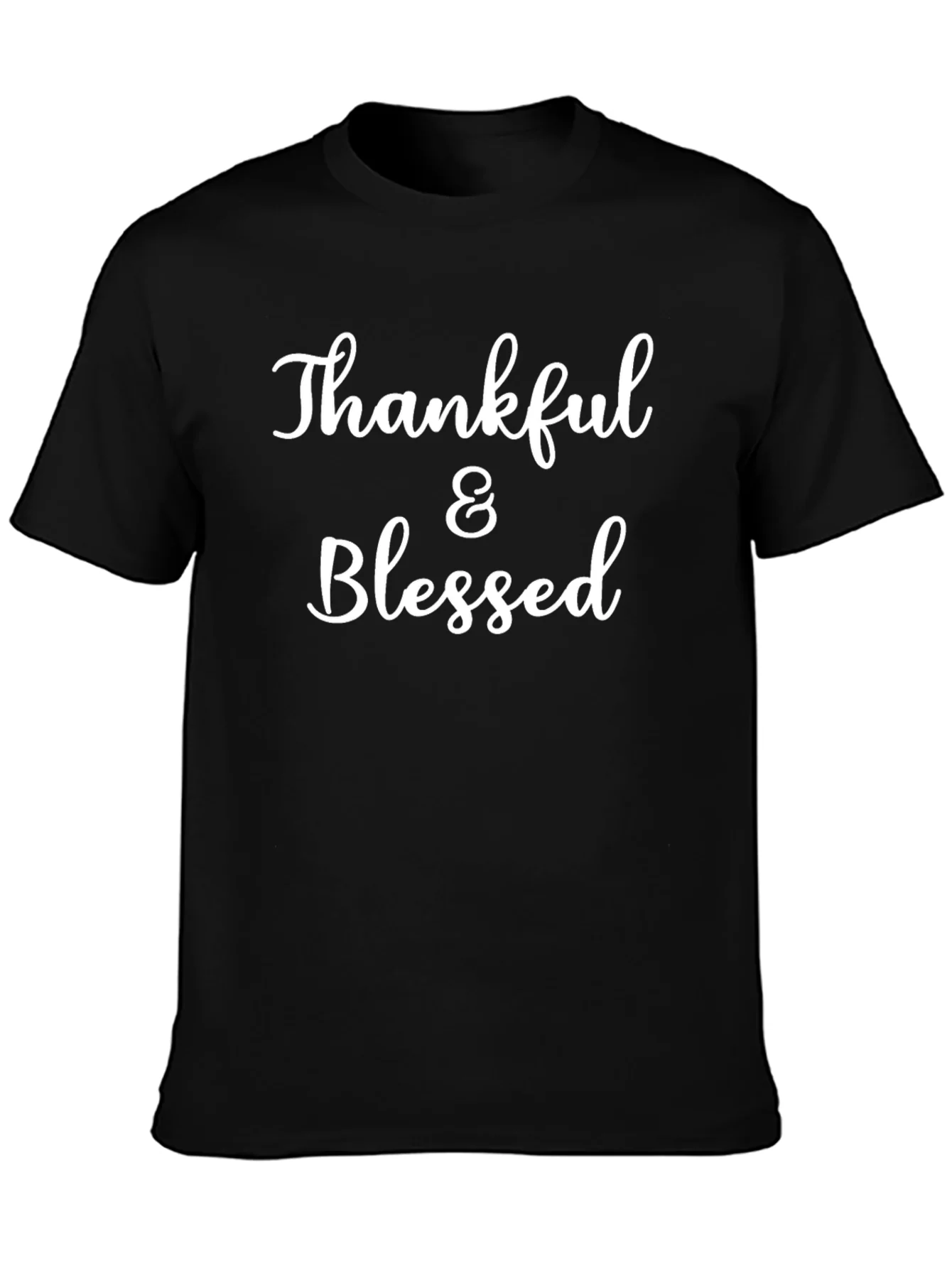 Thankful & Blessed Black T-Shirt