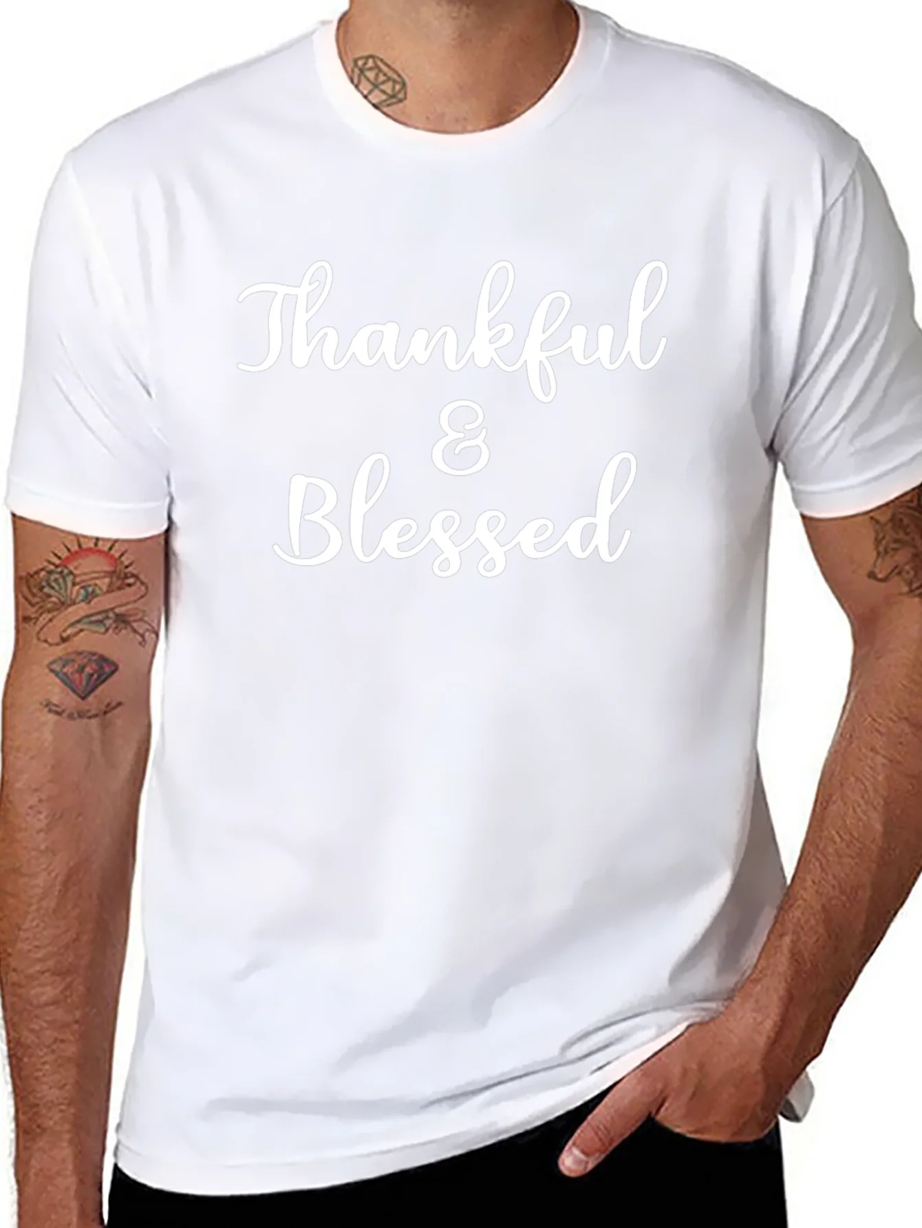 Thankful & Blessed Black T-Shirt