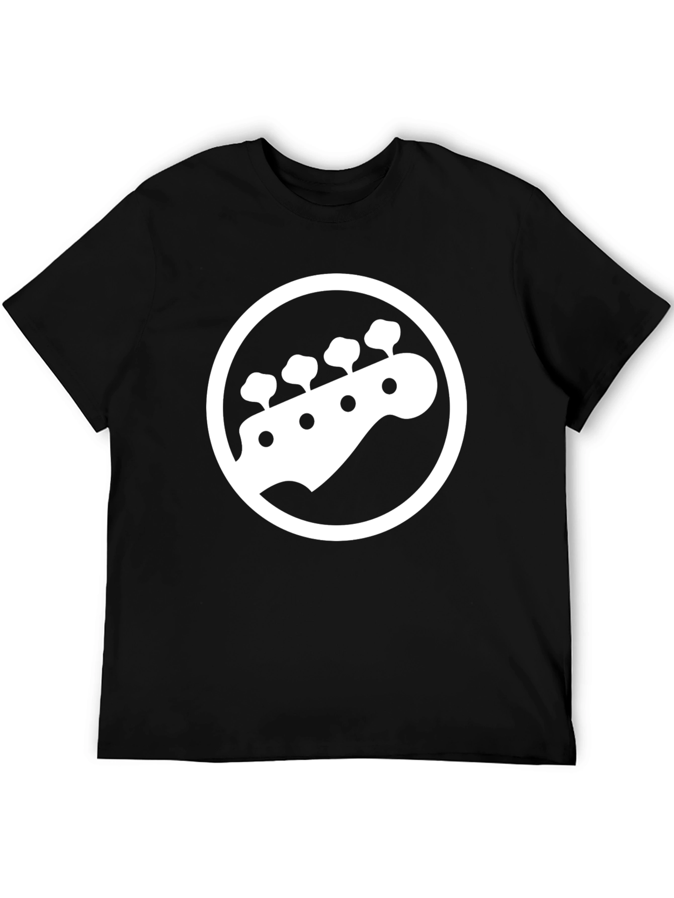 Bass Guitar Headstock T-Shirt - Black