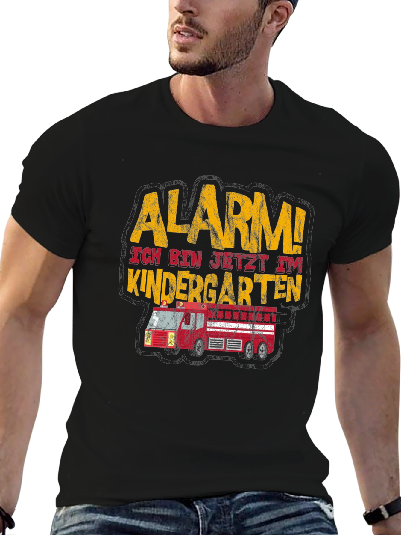 Alarm! Kindergarten T-Shirt - Fire Truck Design