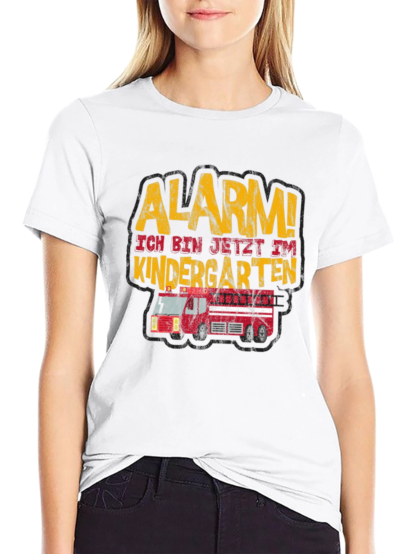 Alarm! Kindergarten T-Shirt - Fire Truck Design