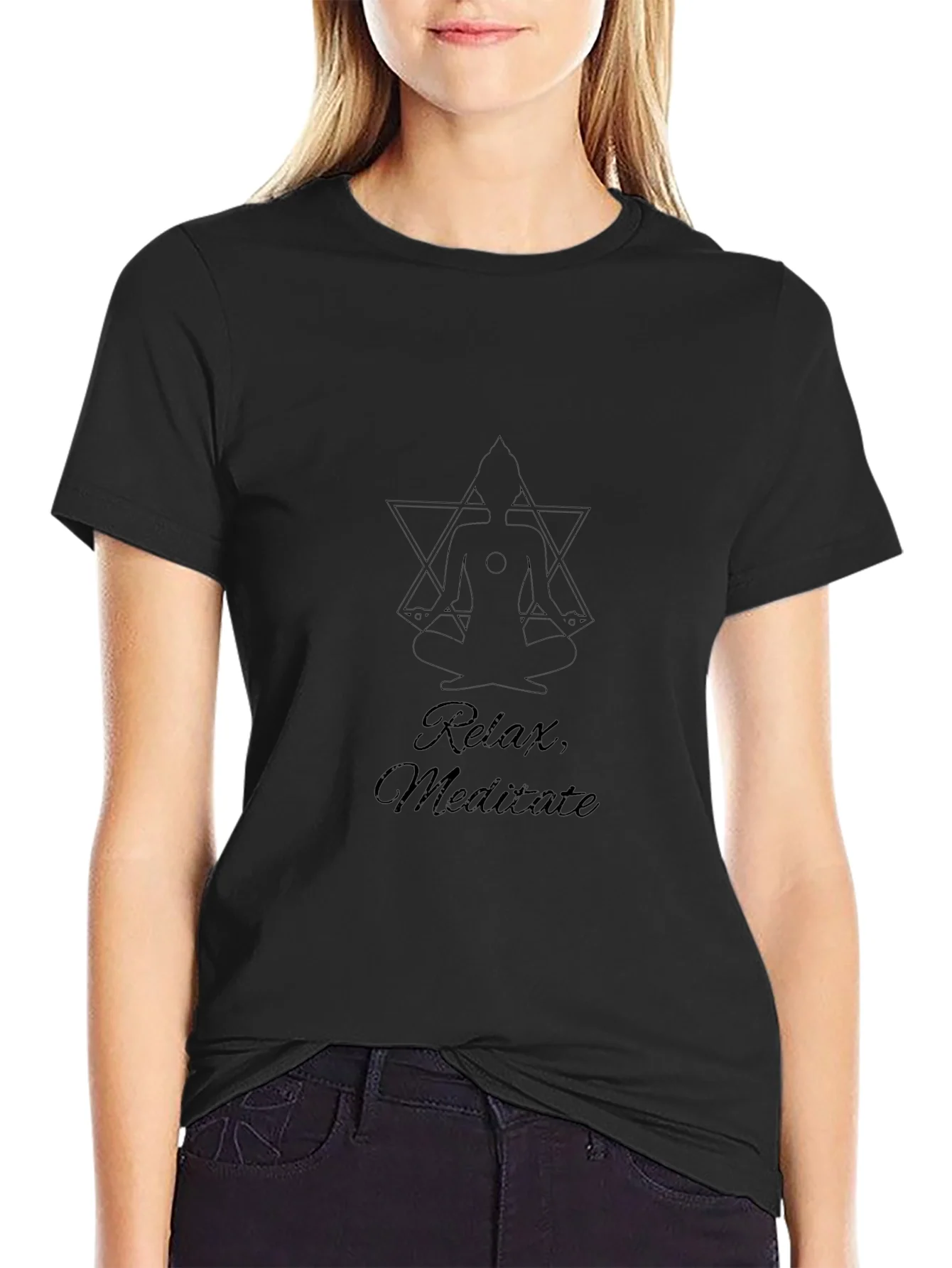Relax Meditate Tee - Black