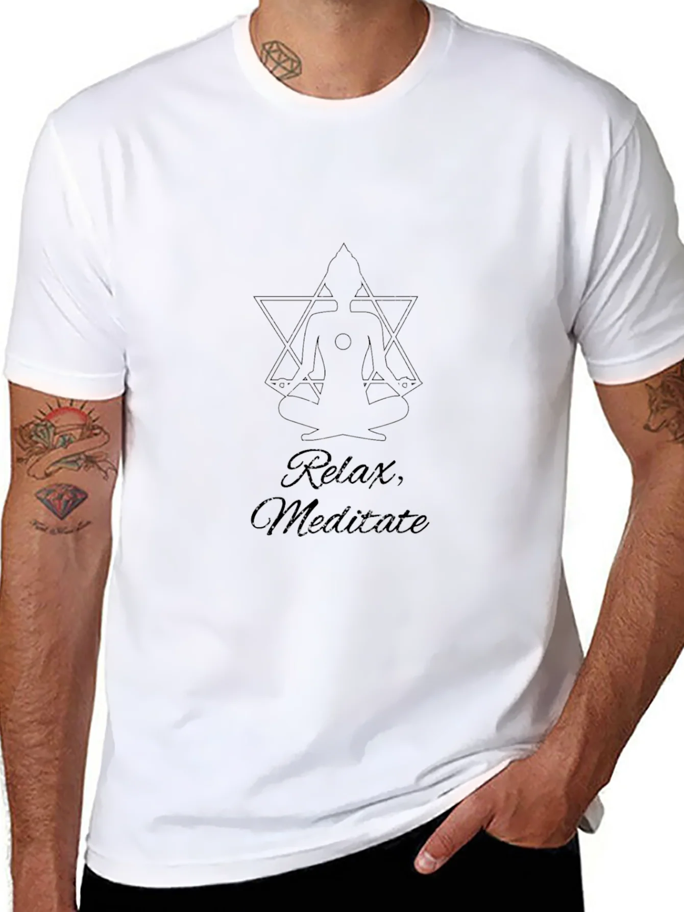 Relax Meditate Tee - Black