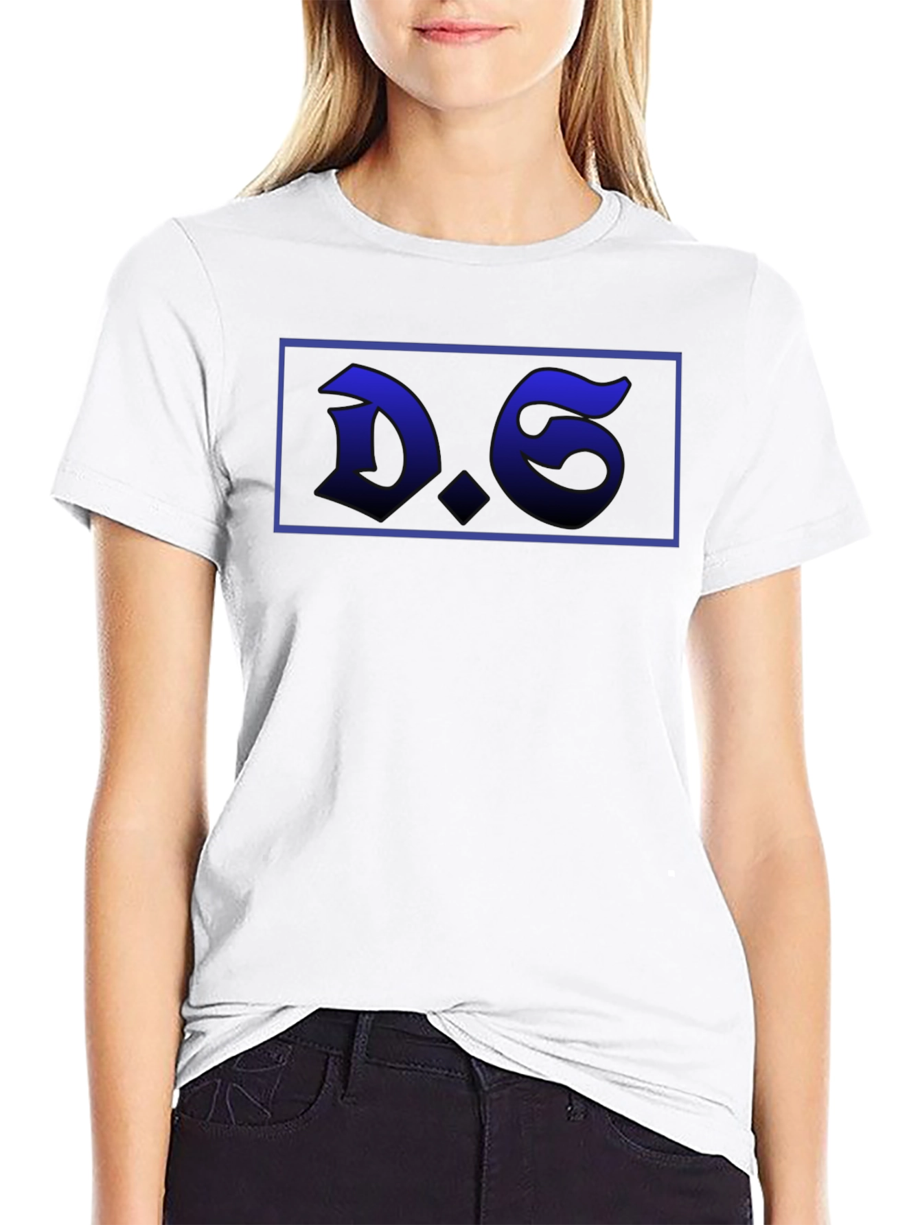 D.6. Graphic Tee - Bold Black Cotton Blend T-Shirt