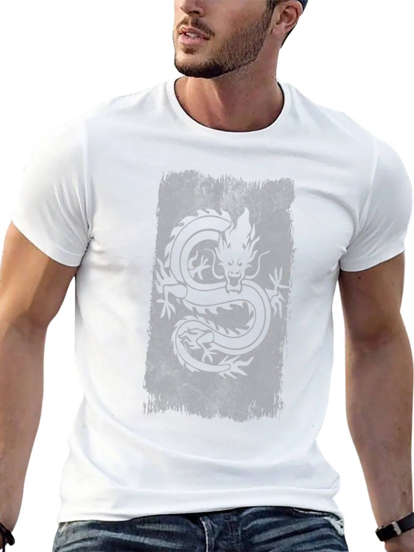 Dragon Graphic Tee - Mens Black Cotton T-Shirt