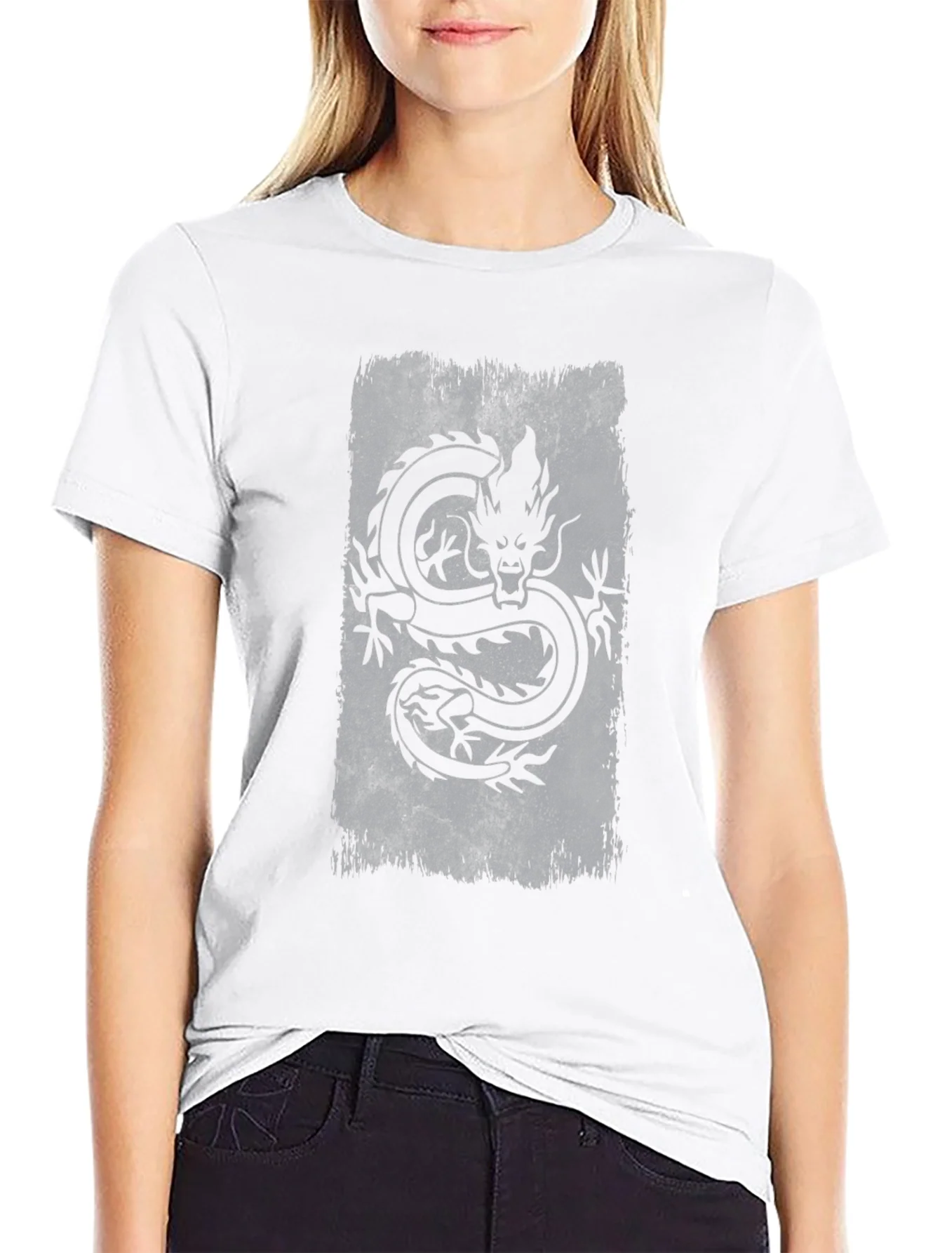 Dragon Graphic Tee - Mens Black Cotton T-Shirt