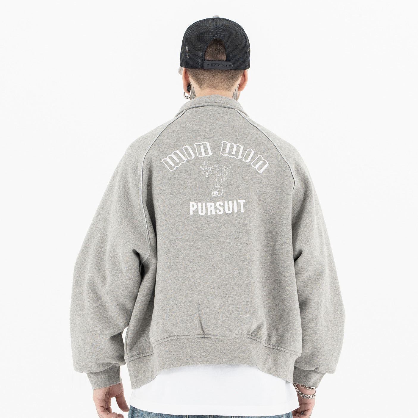 Solid Color New Logo Collar Casual Jacket Men's Baseball Jacket