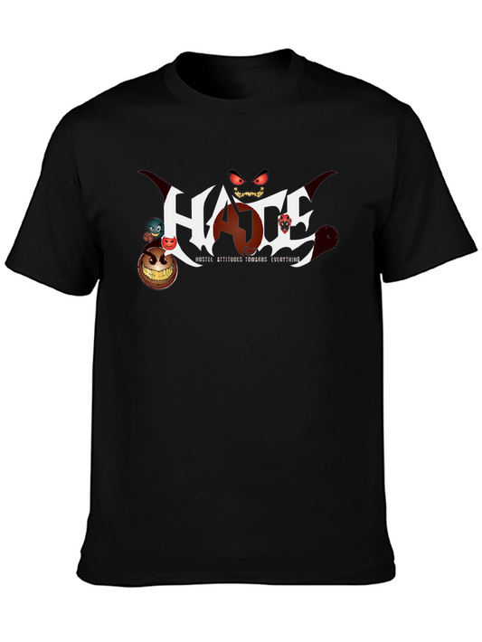 HATE Hostile Attitudes Black Graphic Tee