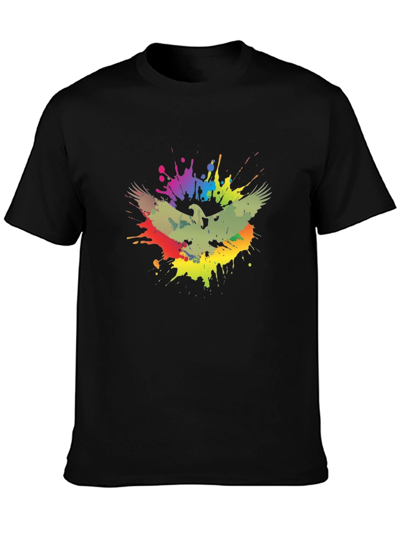 Eagle Splash Graphic T-Shirt - Trendy Mens Tee