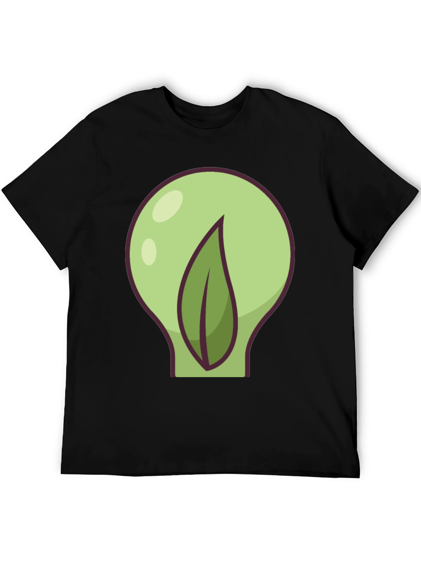 Leaf Bulb Black T-Shirt