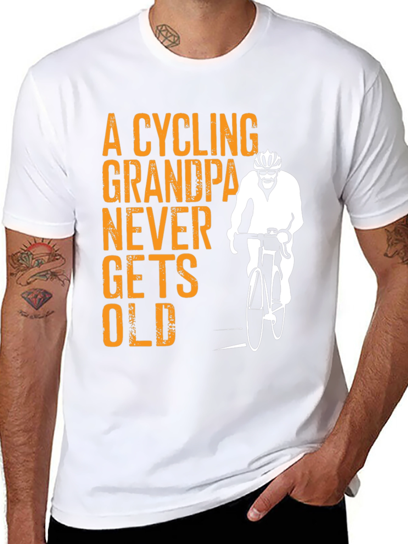 Cycling Grandpa T-Shirt - Never Gets Old!