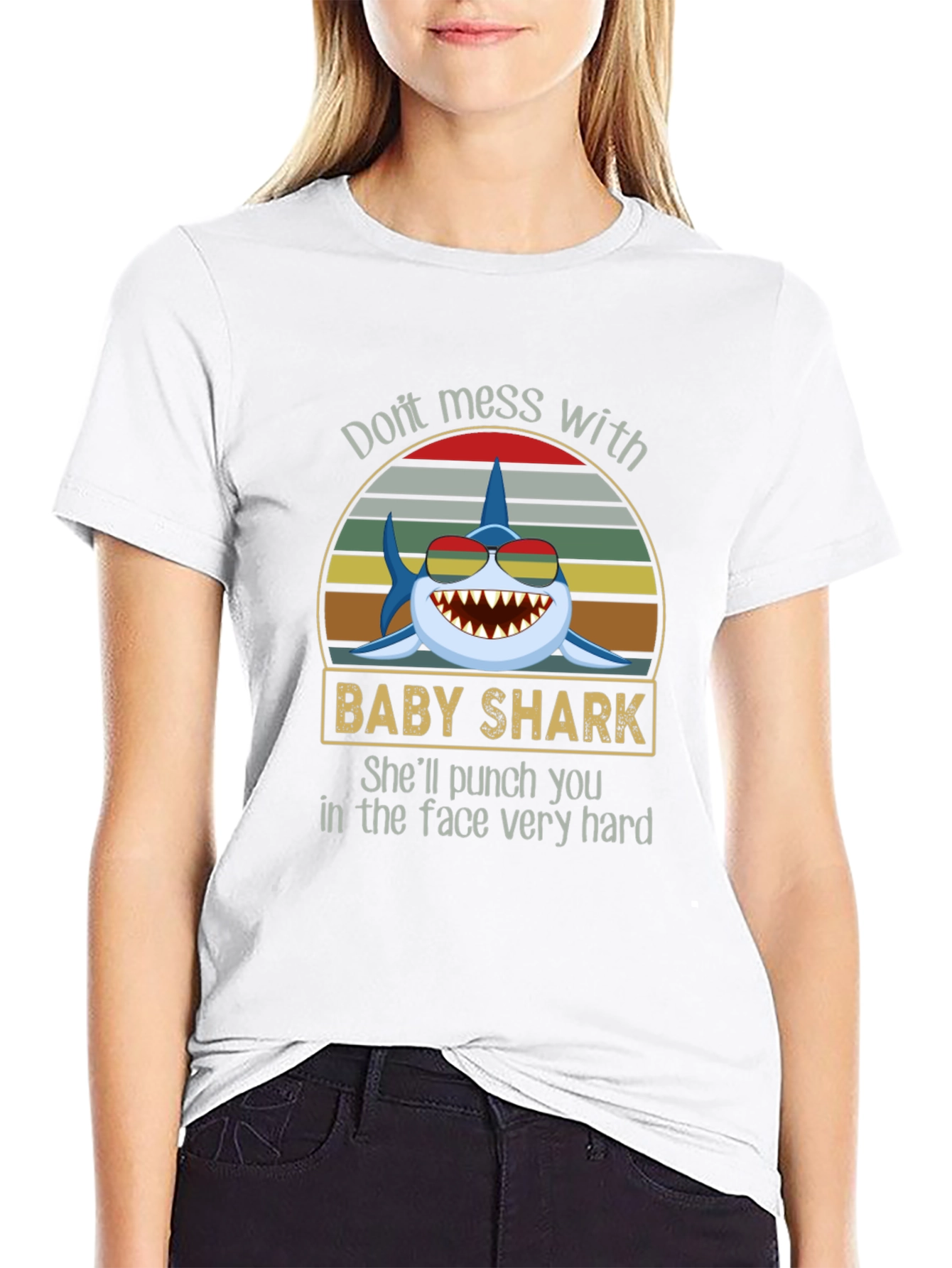 Dont Mess With Baby Shark Funny Graphic T-Shirt