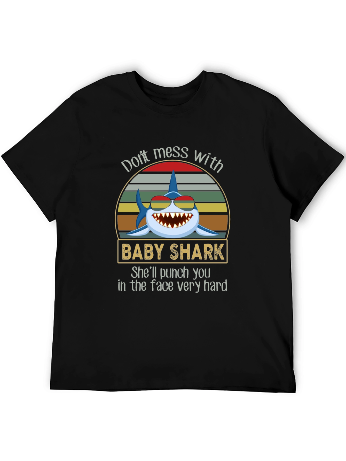 Dont Mess With Baby Shark Funny Graphic T-Shirt