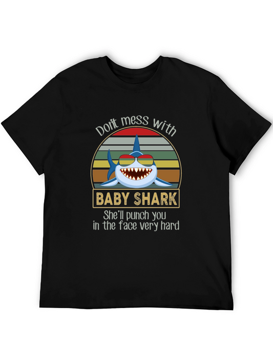 Dont Mess With Baby Shark Funny Graphic T-Shirt