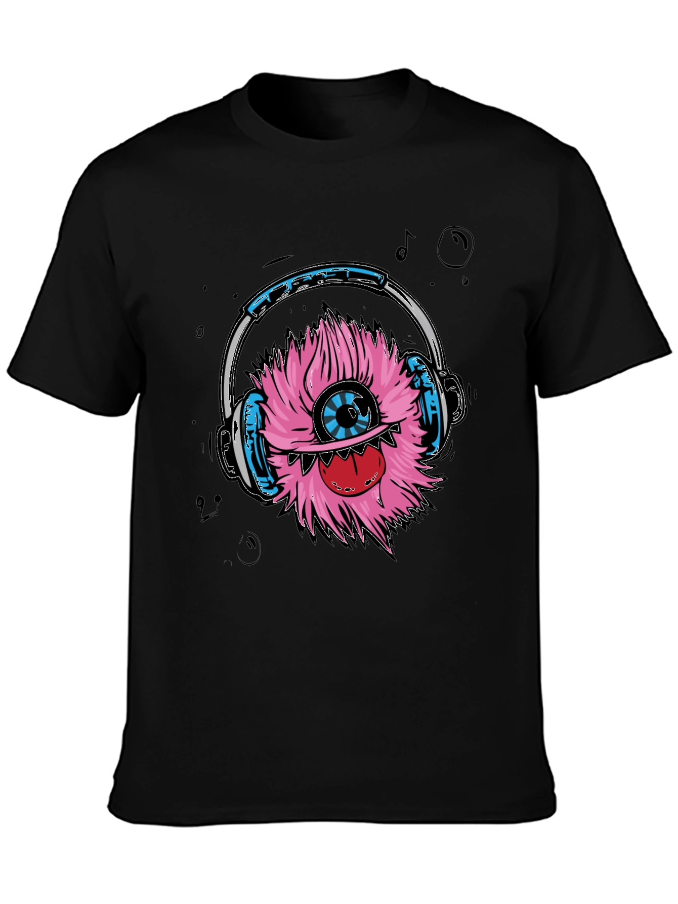 Monster with Headphones Graphic Tee