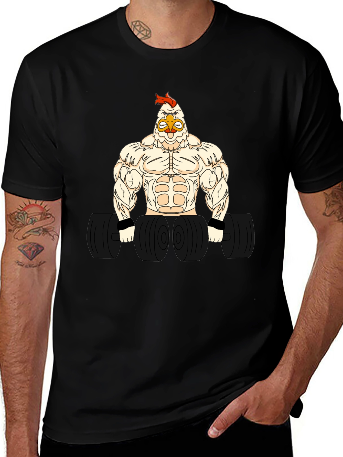 Muscle Chicken Graphic T-Shirt