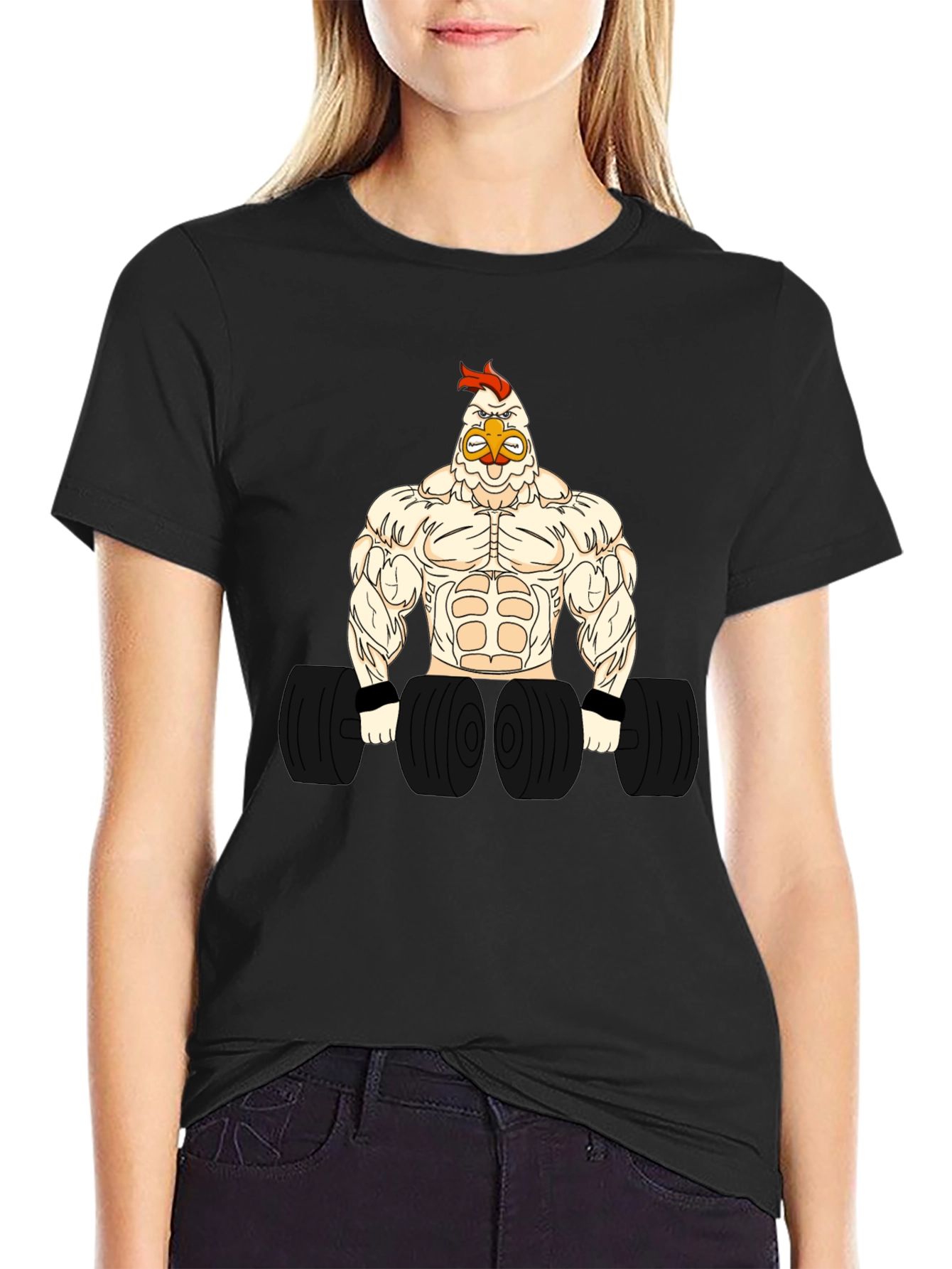 Muscle Chicken Graphic T-Shirt