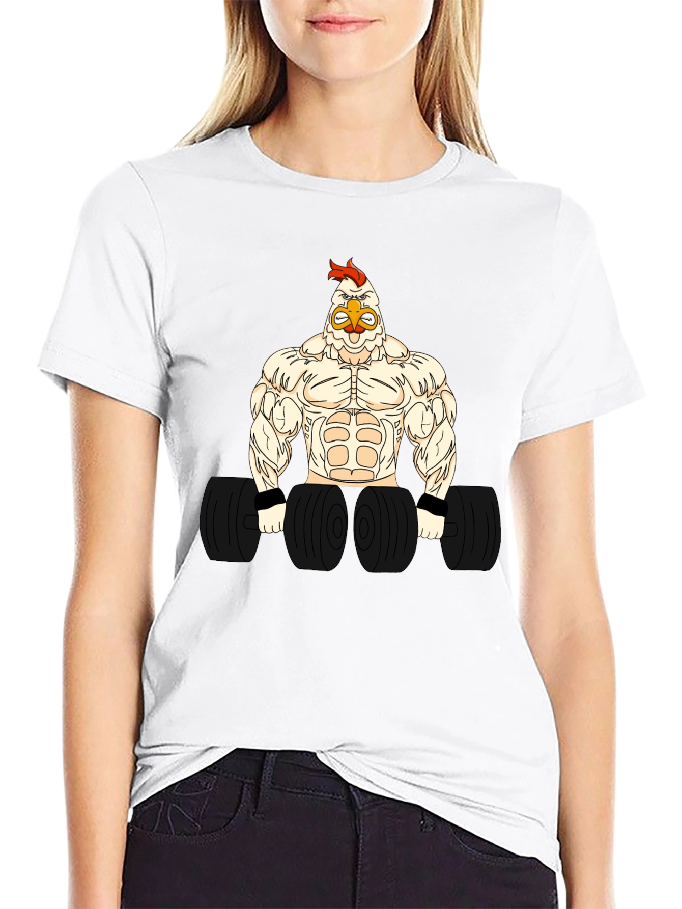 Muscle Chicken Graphic T-Shirt