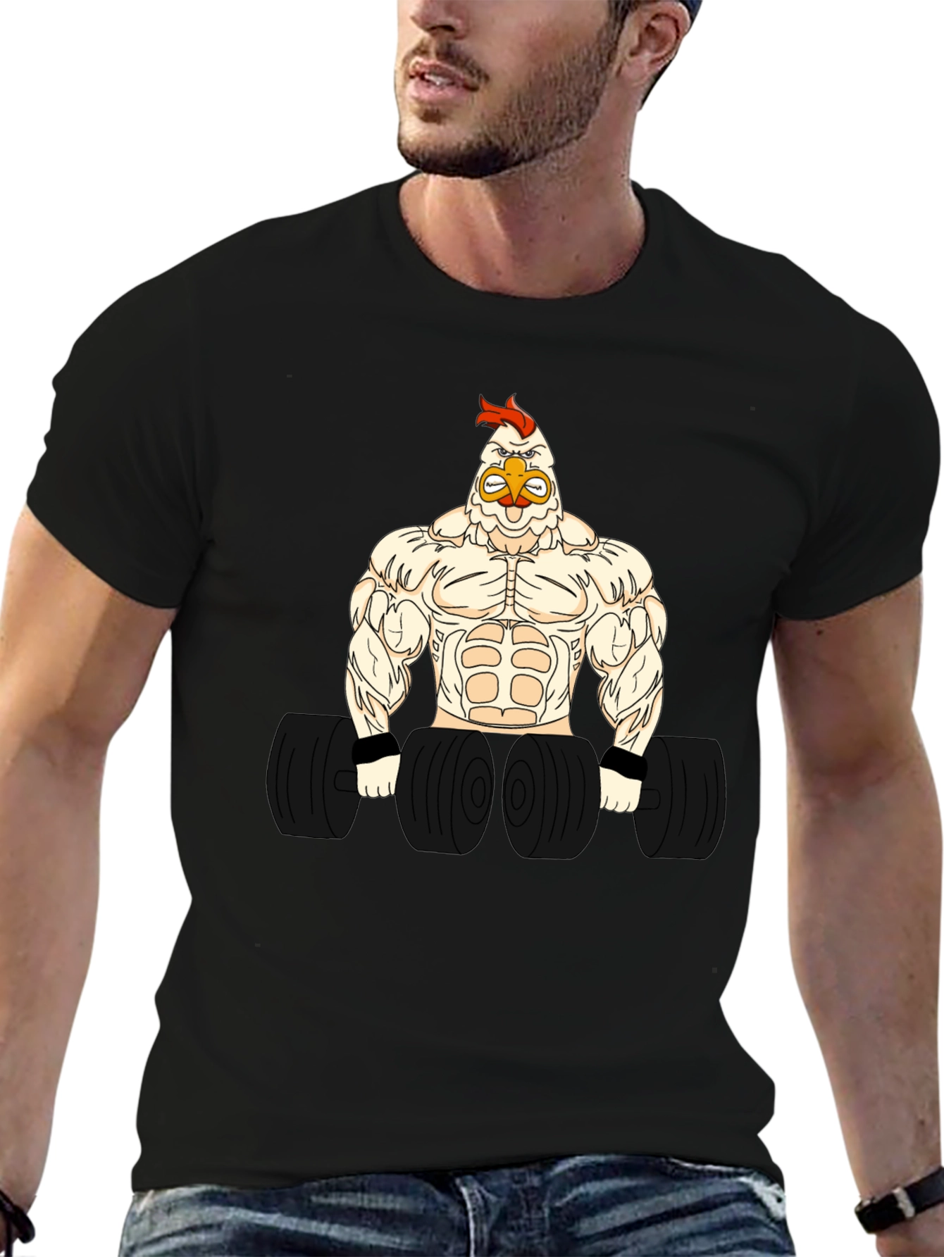 Muscle Chicken Graphic T-Shirt