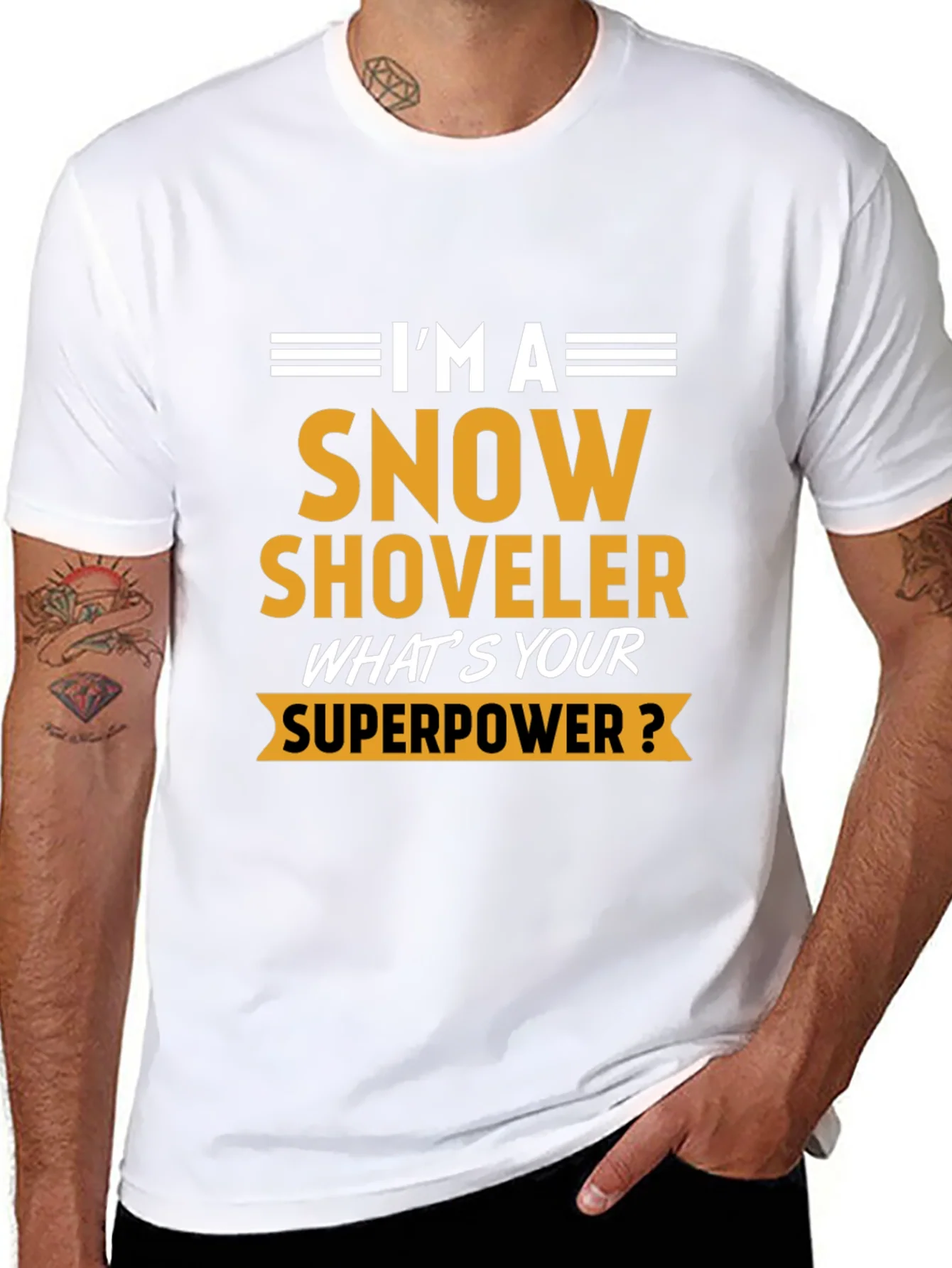 Snow Shoveler Superpower Tee - Funny Winter Job T-Shirt