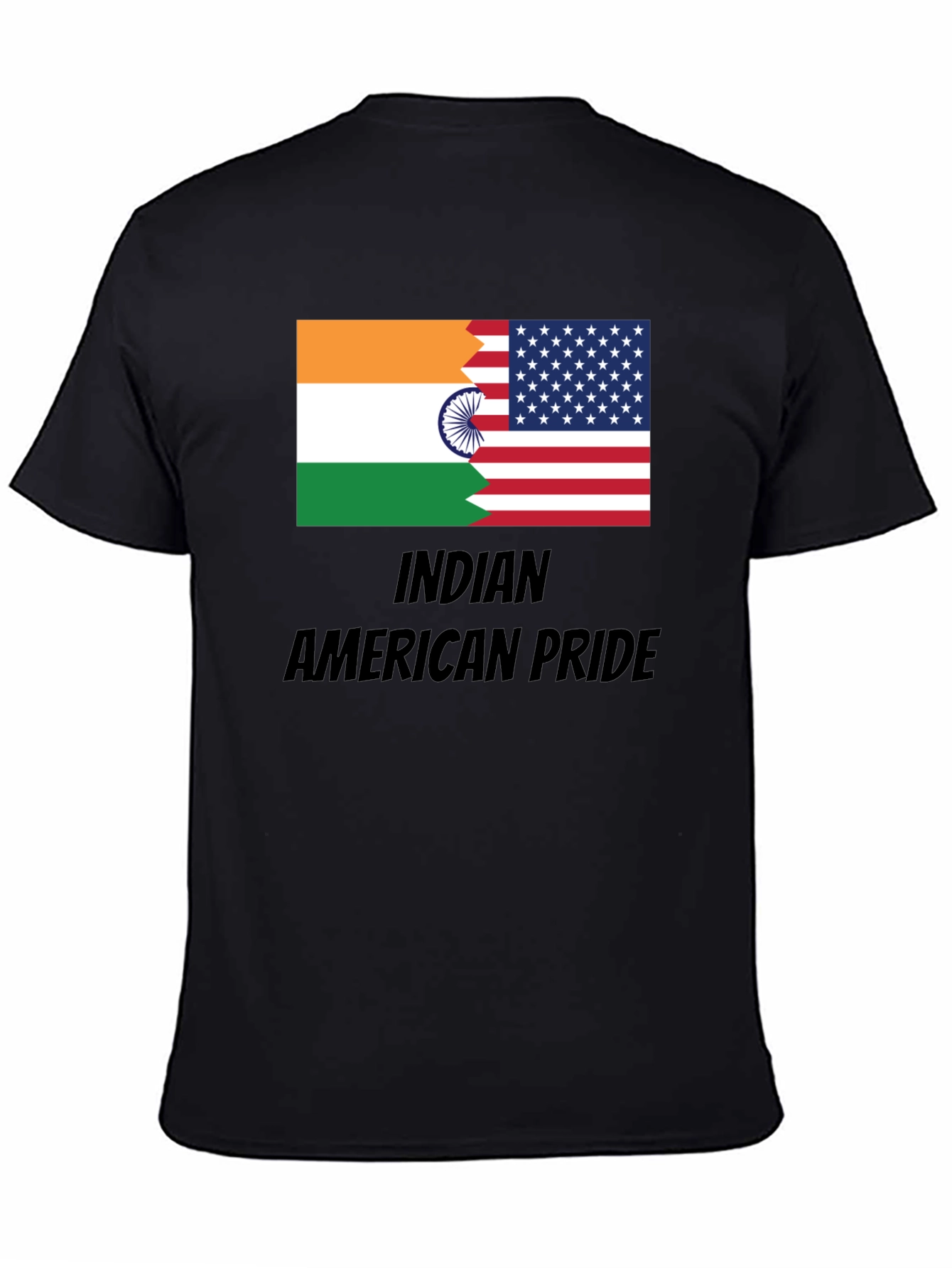 Indian American Pride T-Shirt - Dual Flag Design