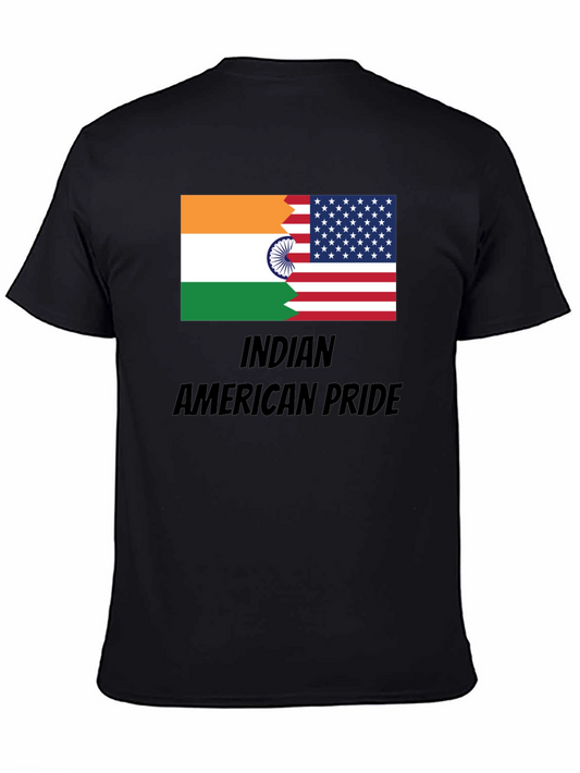 Indian American Pride T-Shirt - Dual Flag Design