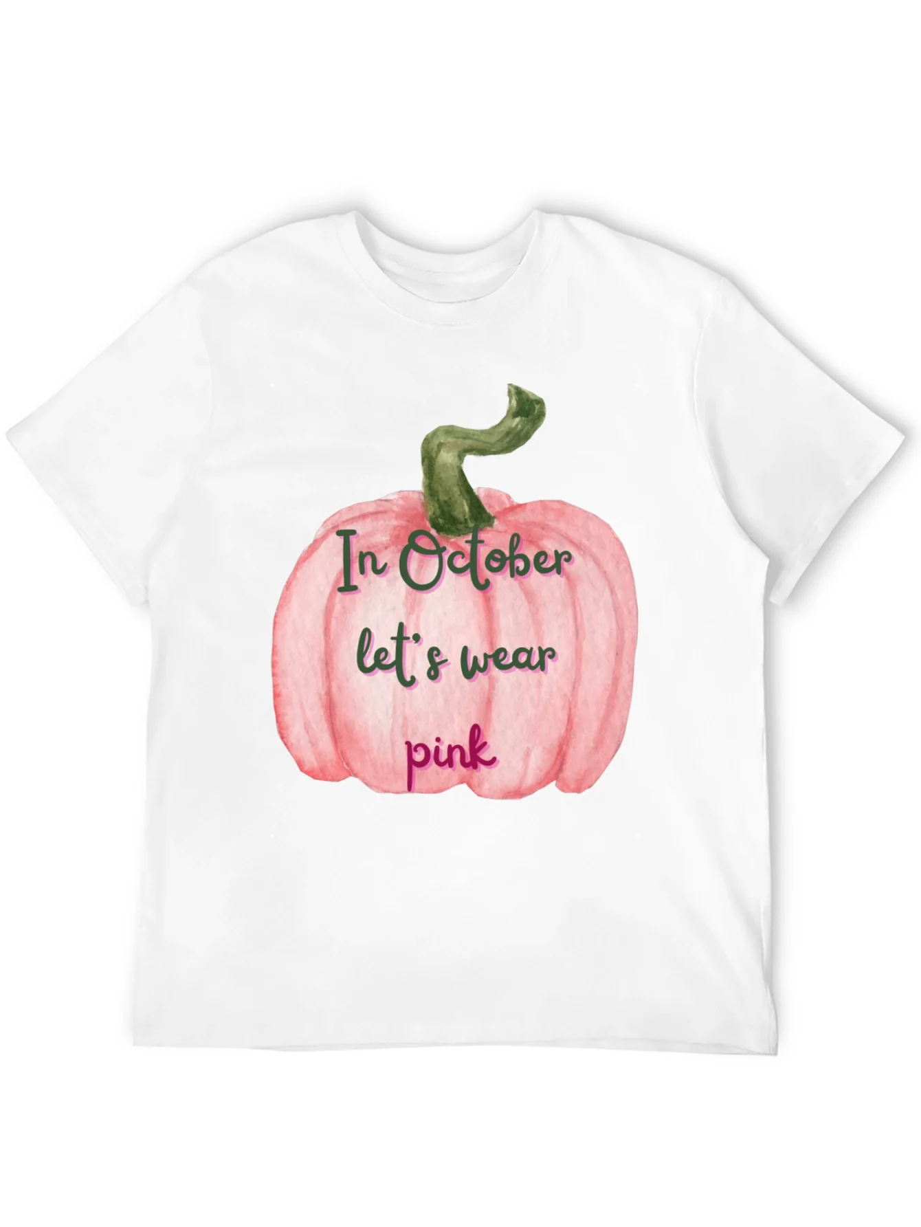 Pink Pumpkin Breast Cancer Awareness T-Shirt