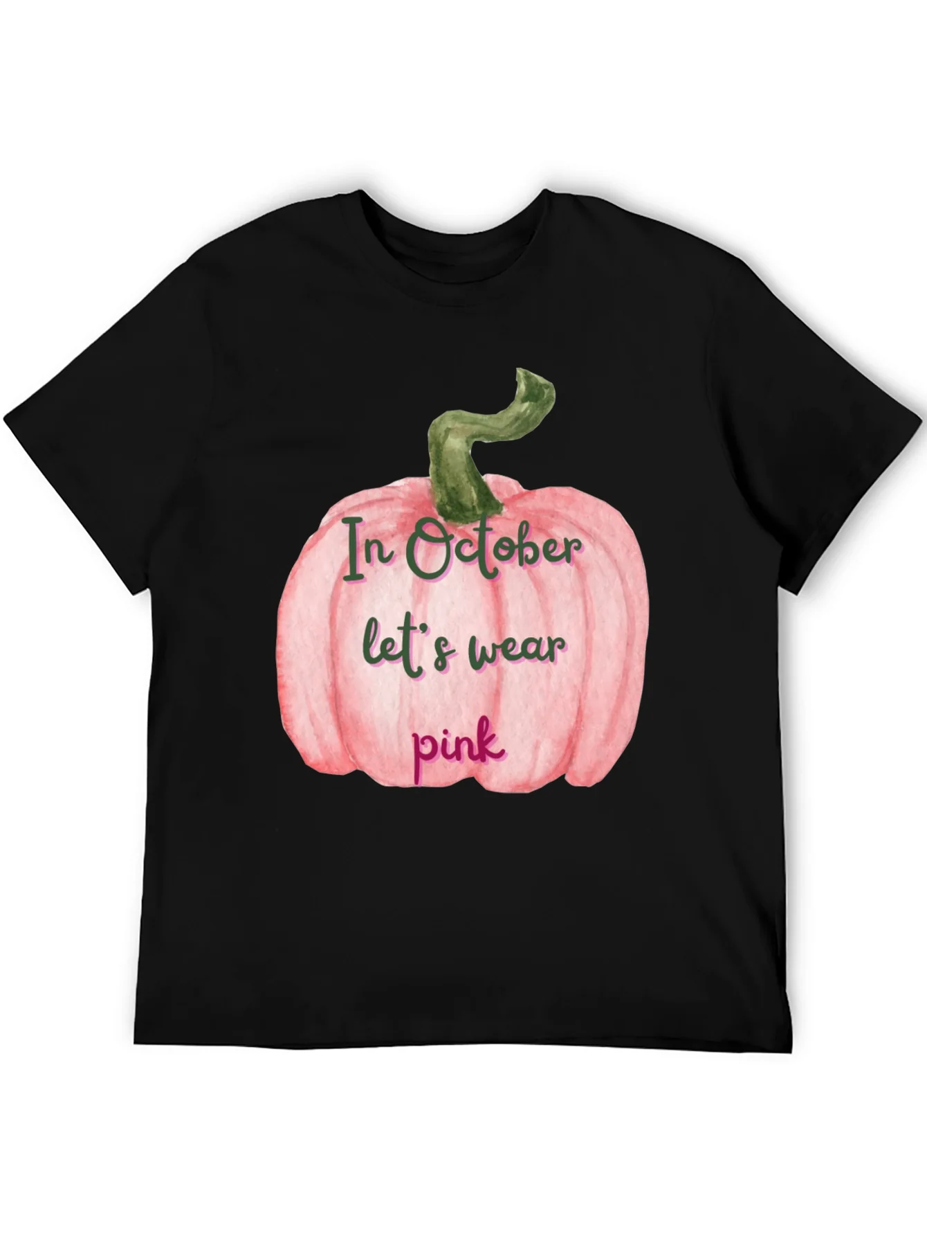 Pink Pumpkin Breast Cancer Awareness T-Shirt