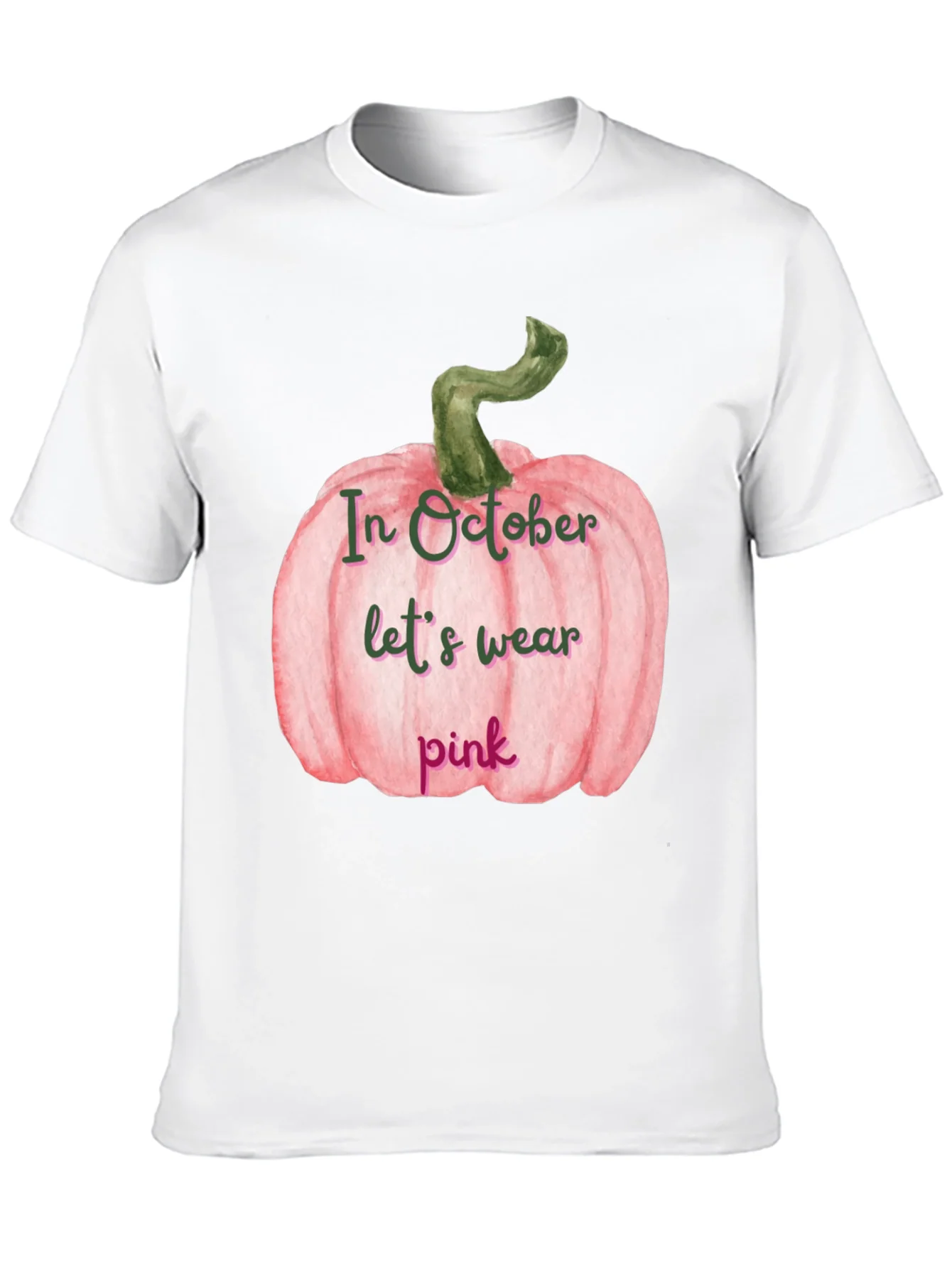 Pink Pumpkin Breast Cancer Awareness T-Shirt