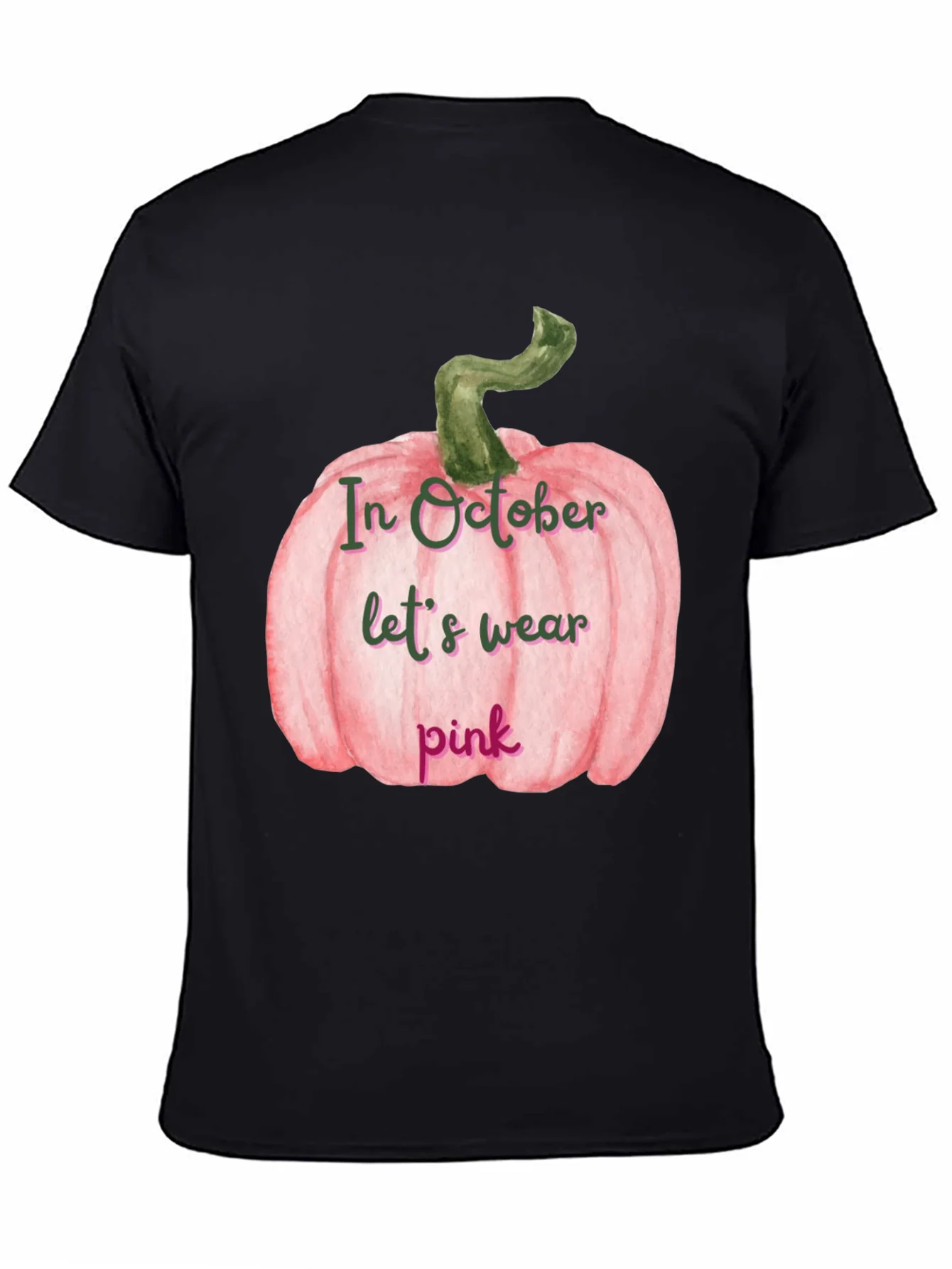 Pink Pumpkin Breast Cancer Awareness T-Shirt