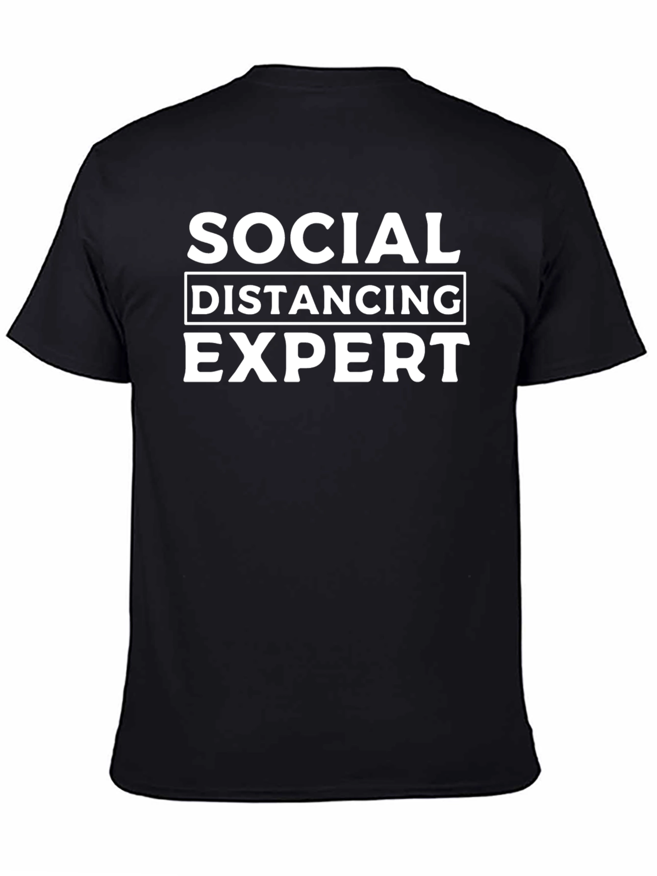 Social Distancing Expert Graphic Tee - Black