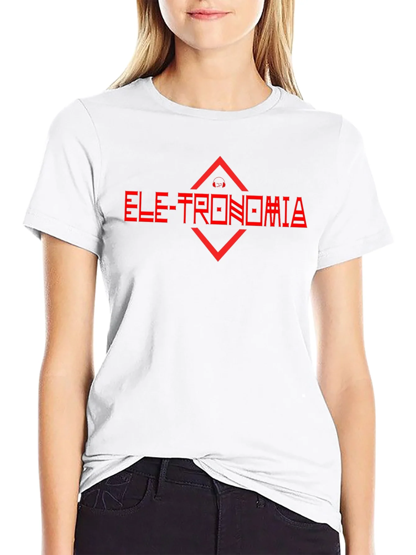 Electronomia Red Graphic Black T-Shirt