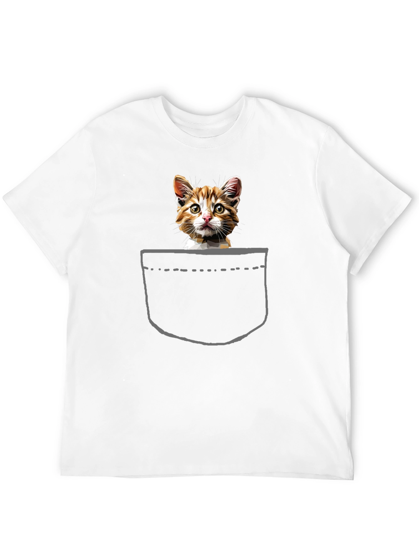 Kitten Pocket T-Shirt - Cute Cat Tee