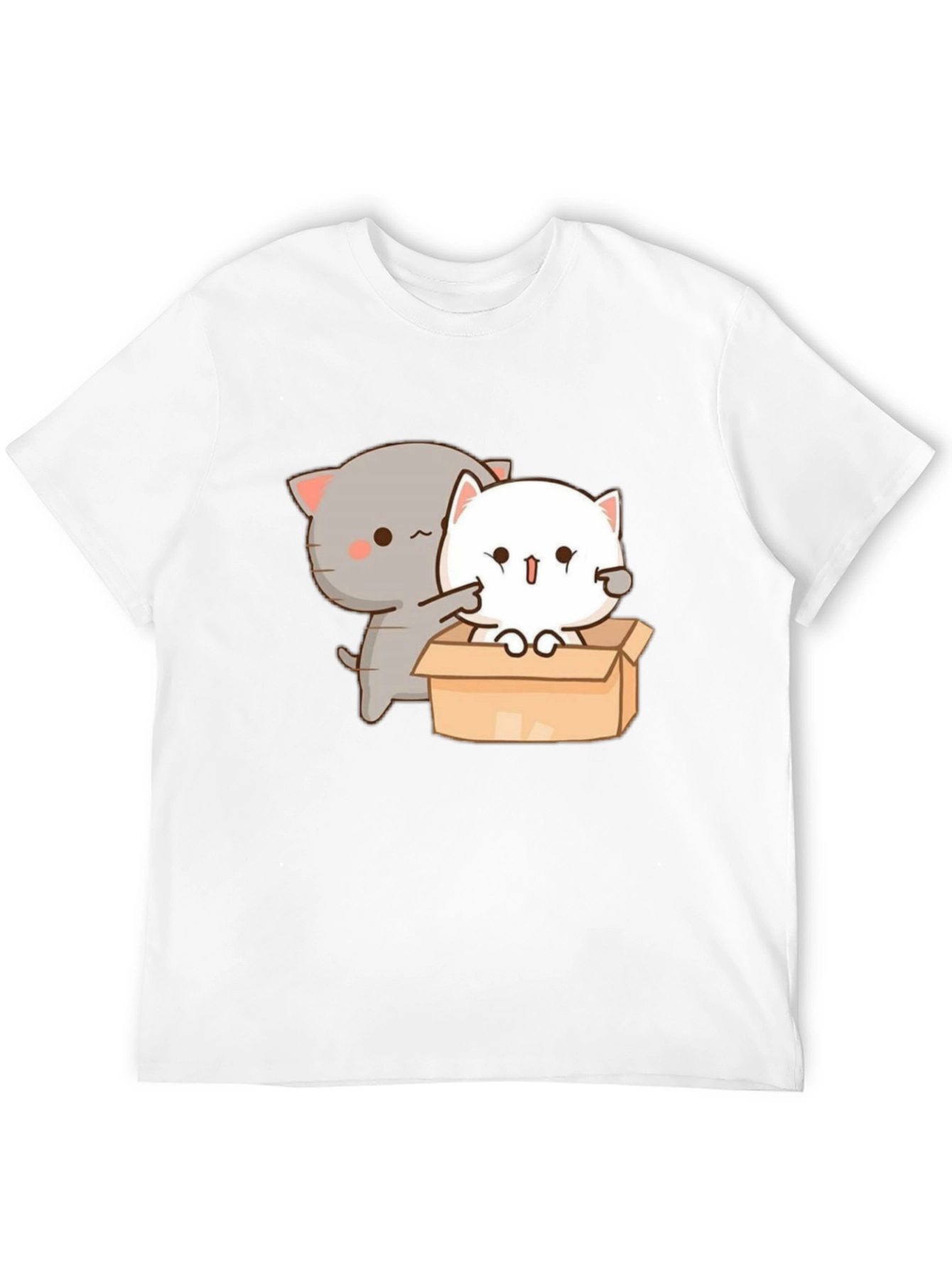 Cute Cat in Box Graphic T-Shirt