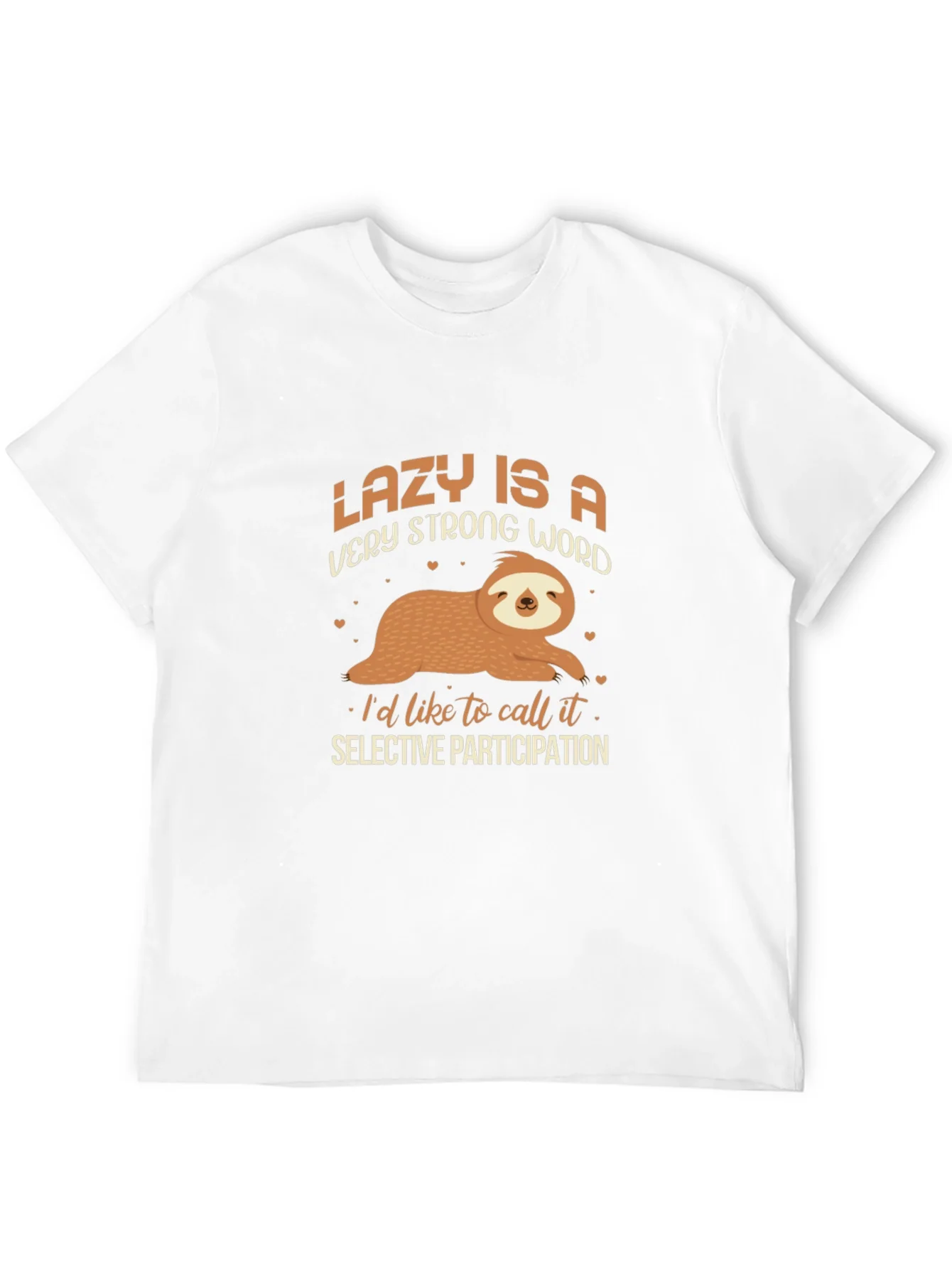 Lazy Sloth Graphic T-Shirt - Selective Participation