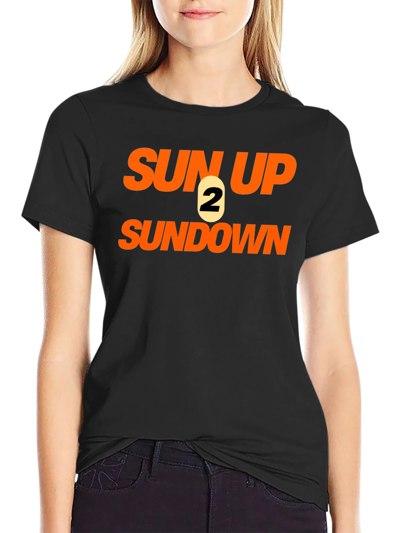 Sun Up 2 Sun Down Black Graphic Tee