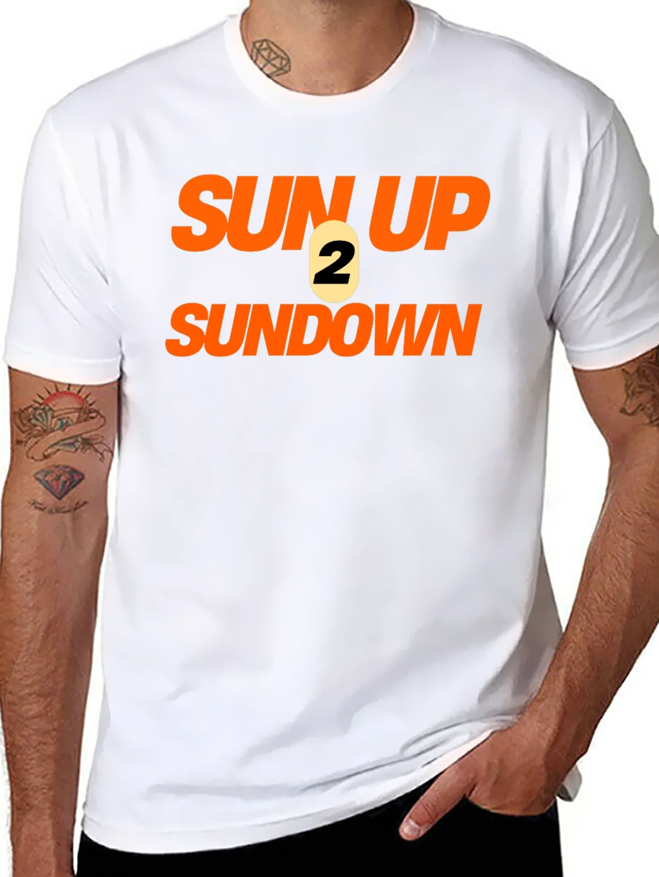 Sun Up 2 Sun Down Black Graphic Tee