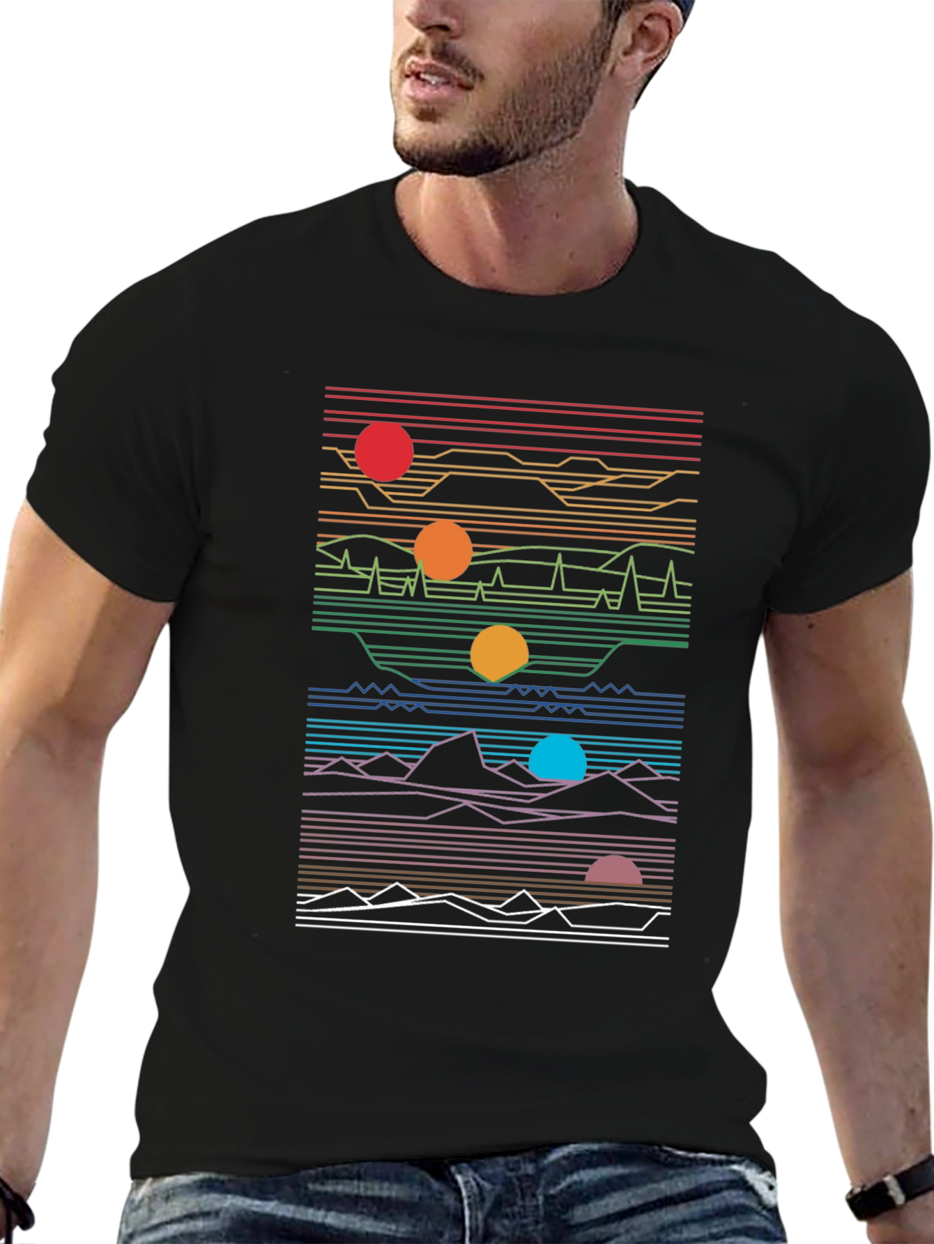 Retro Synthwave Graphic Tee - Black